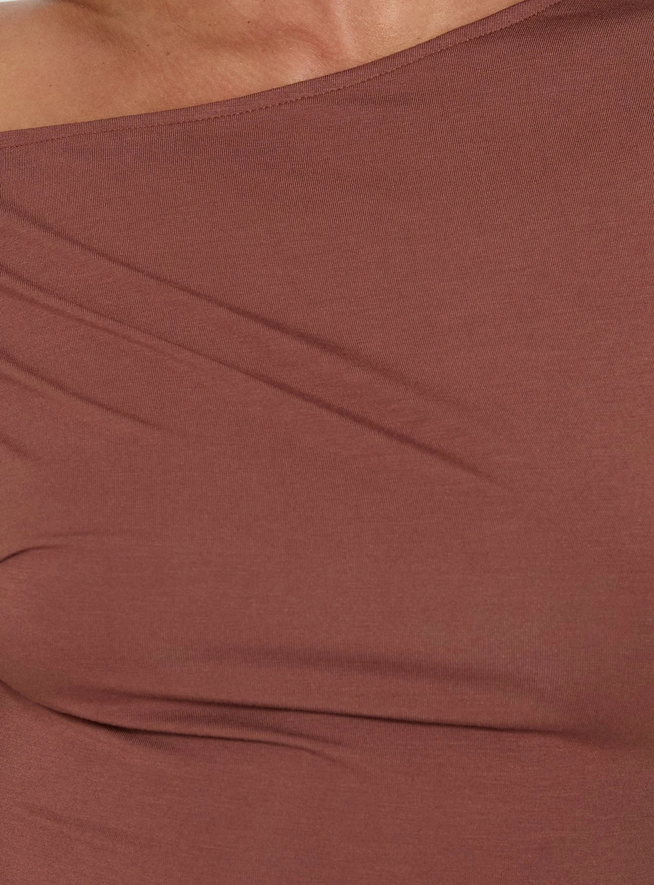 Luckiest Girl Off Shoulder Cinched Top Clay - Image 6