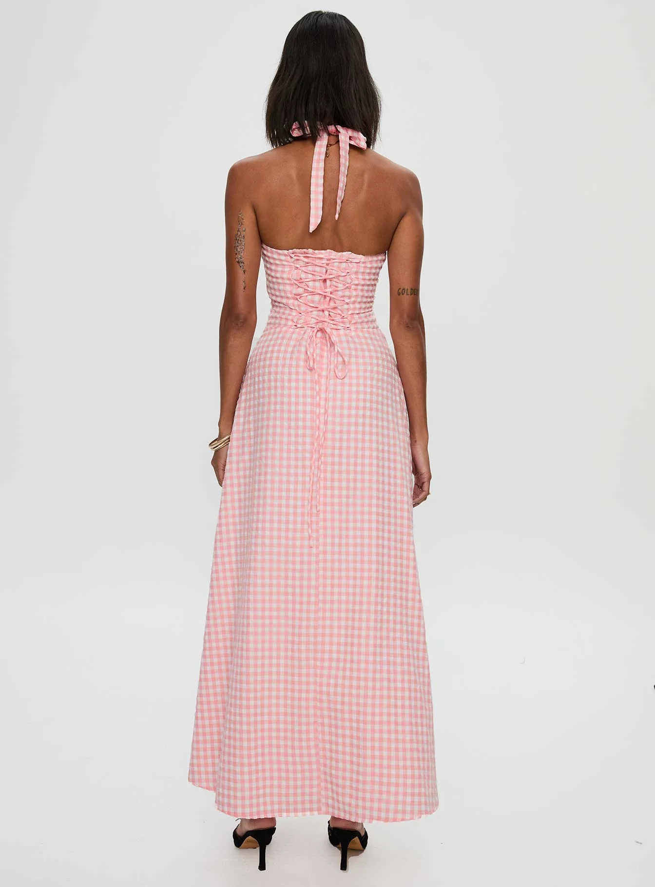 Lucky For You Halter Maxi Dress Multi - Image 4