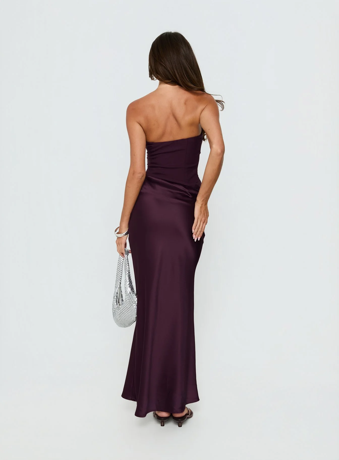 Lulita Strapless Maxi Dress Plum - Image 4