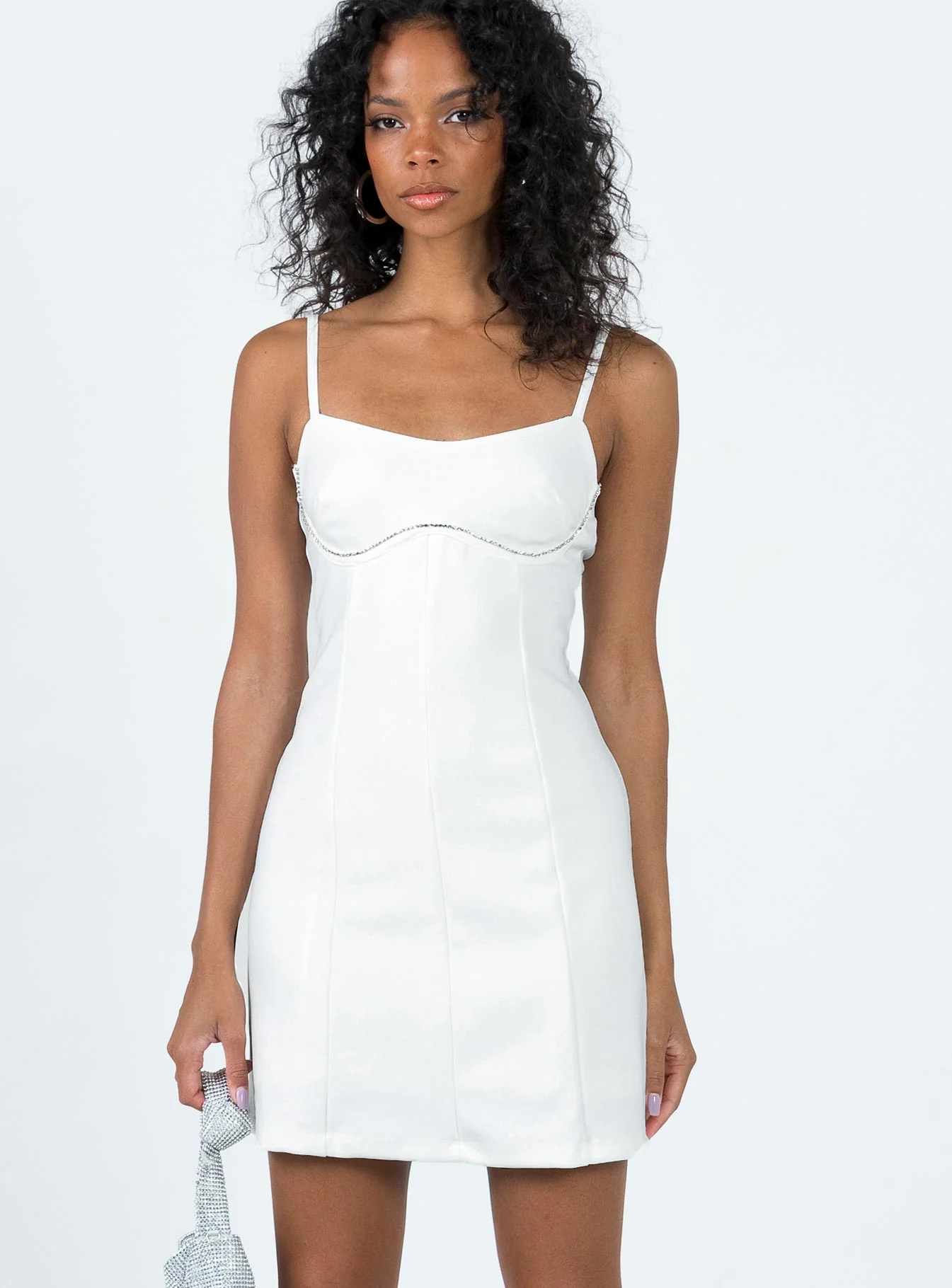 Lunara Mini Dress White - Image 2