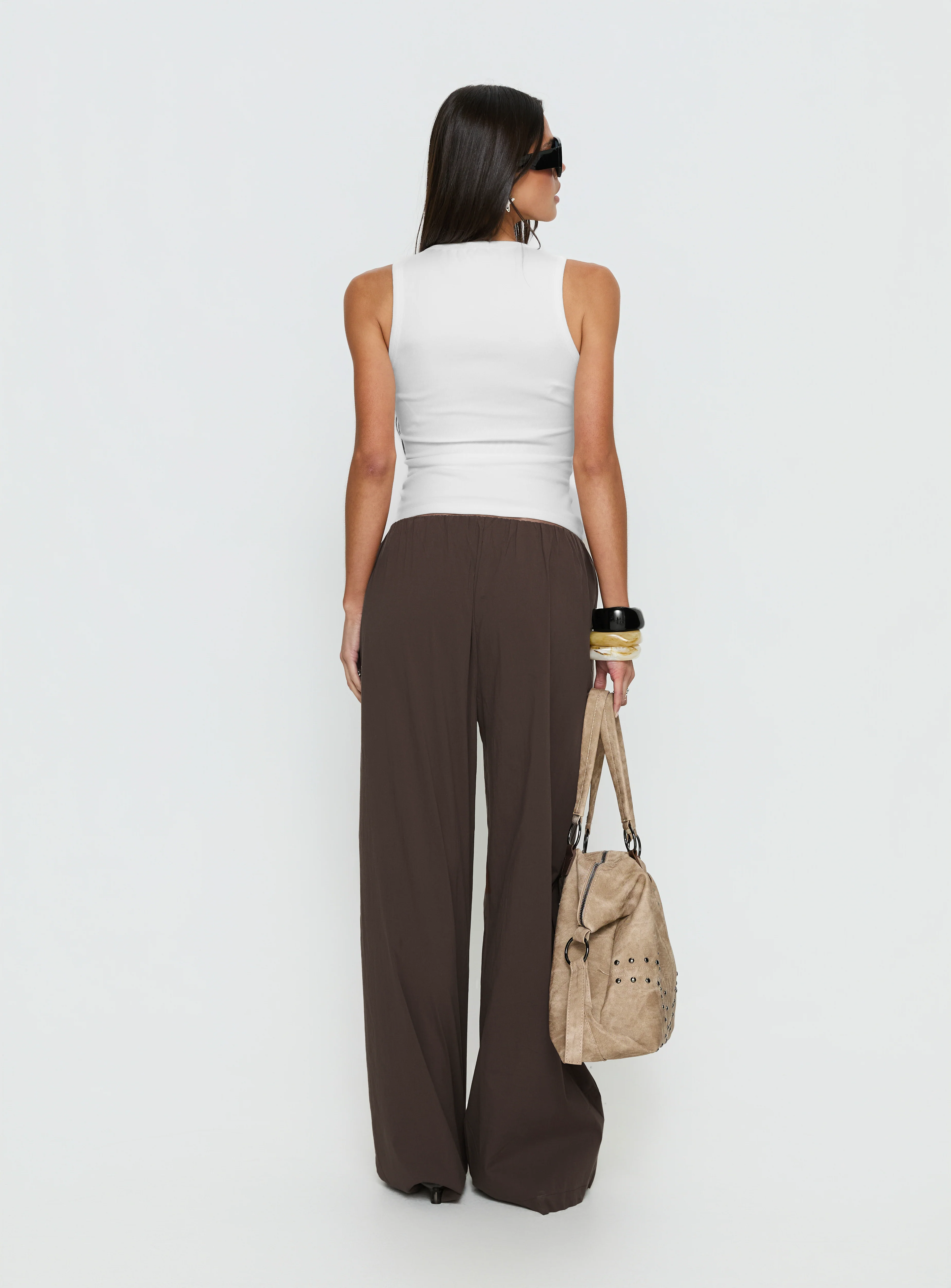 Lunea Concealed Waistband Pants Brown - Image 5