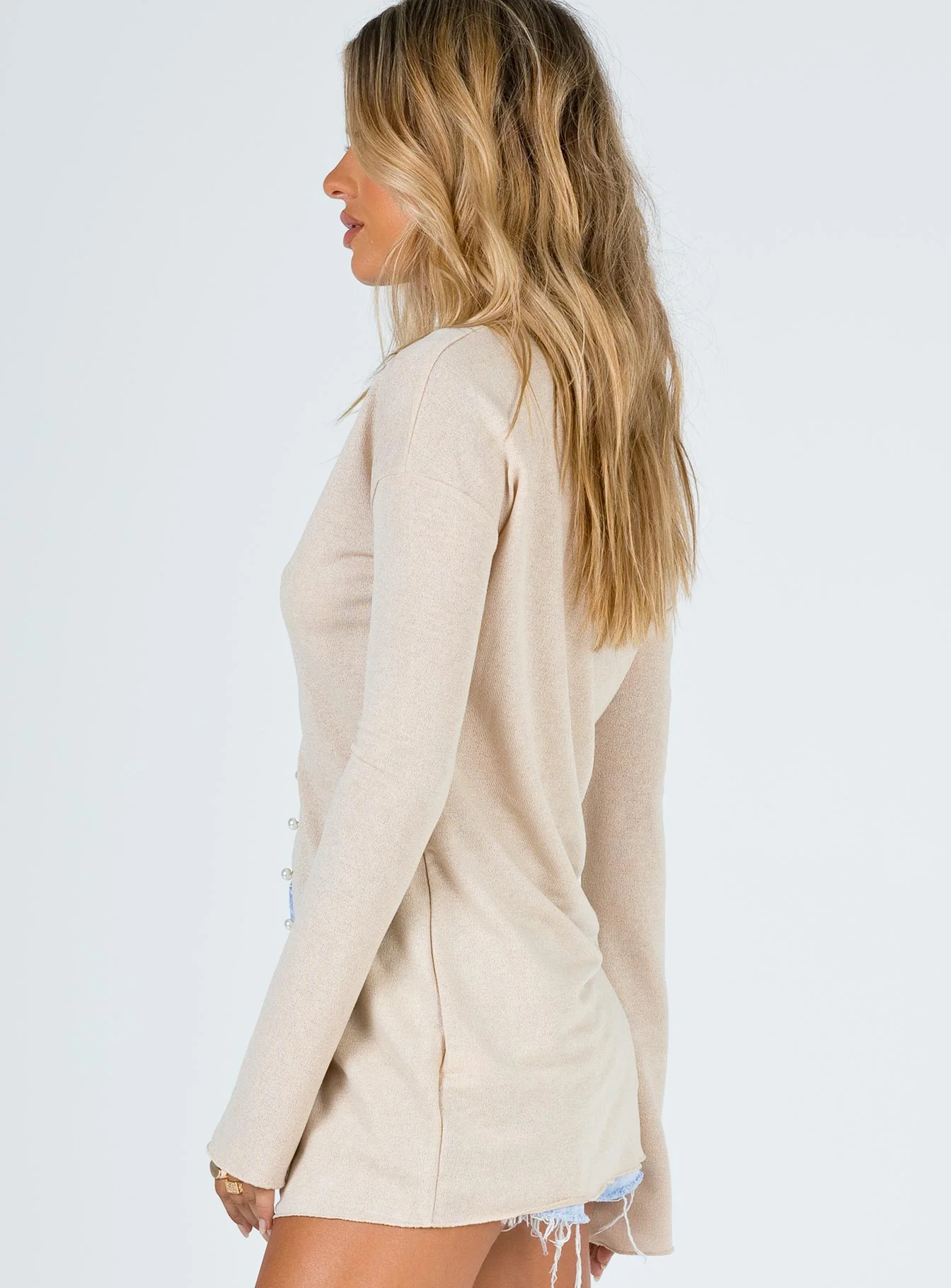 Macy Cardigan Beige - Image 6