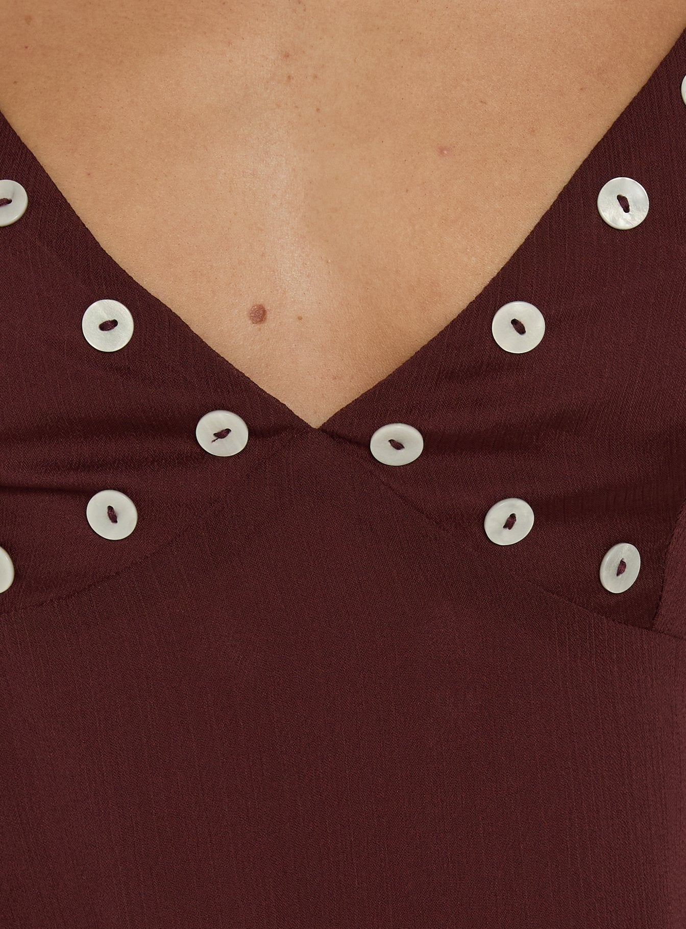Maddalena Halter Mini Dress Chocolate - Image 6
