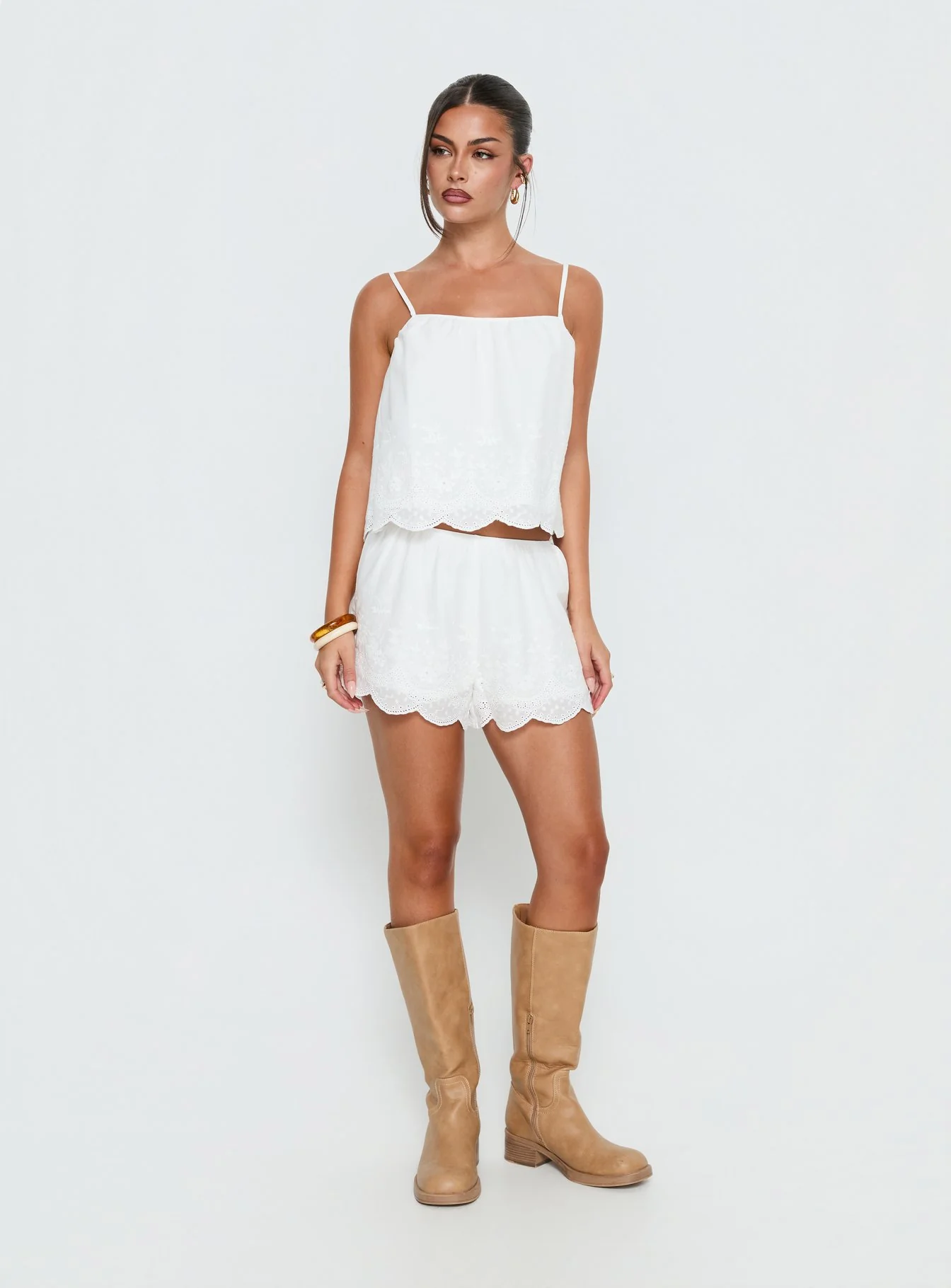 Madison Avenue Embroidered Detail Top White - Image 3