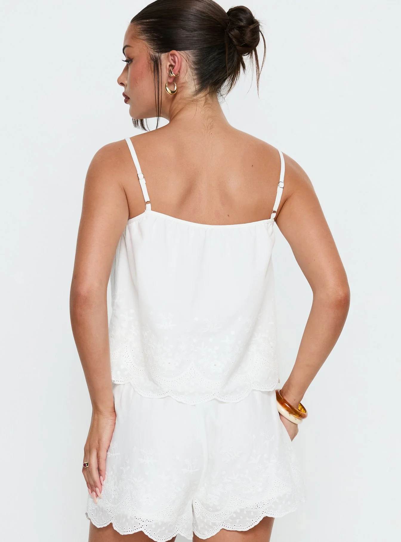 Madison Avenue Embroidered Detail Top White - Image 5