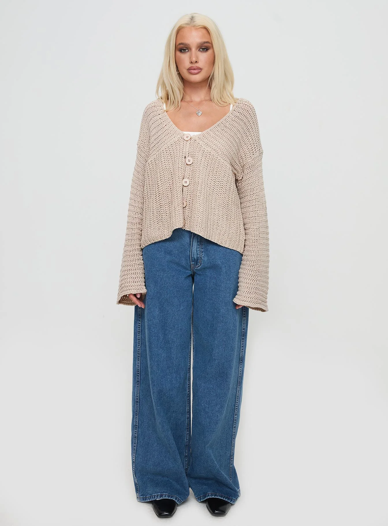 Maela Knit Cardigan Mocha - Image 7