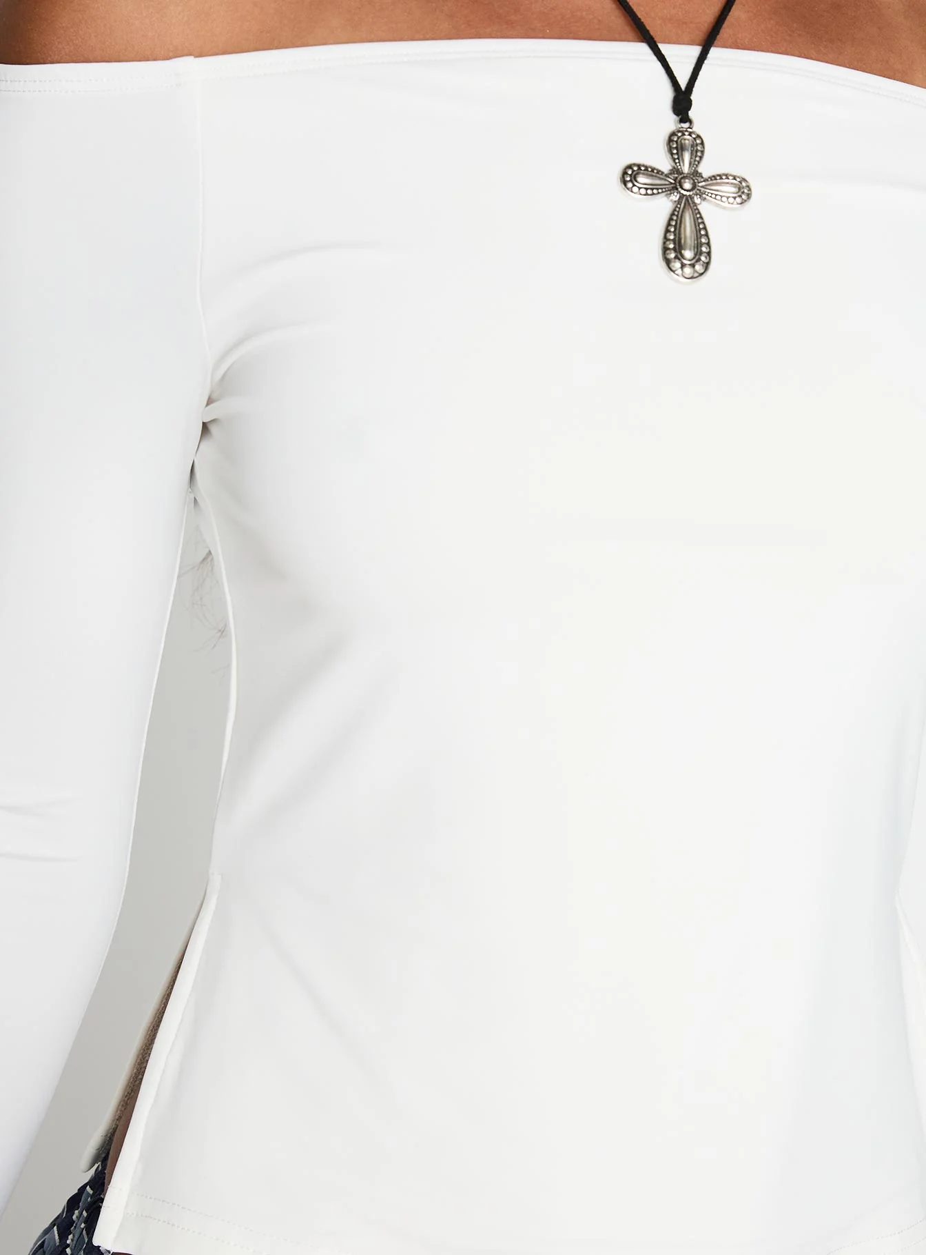 Maestro Off The Shoulder Top White - Image 6