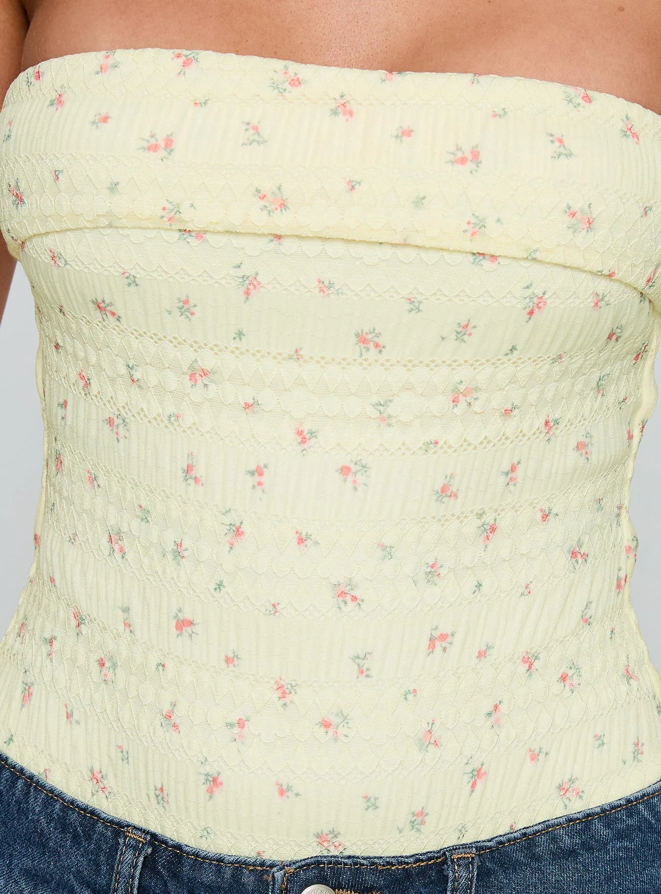 Majorette Strapless Bodysuit Cream - Image 6