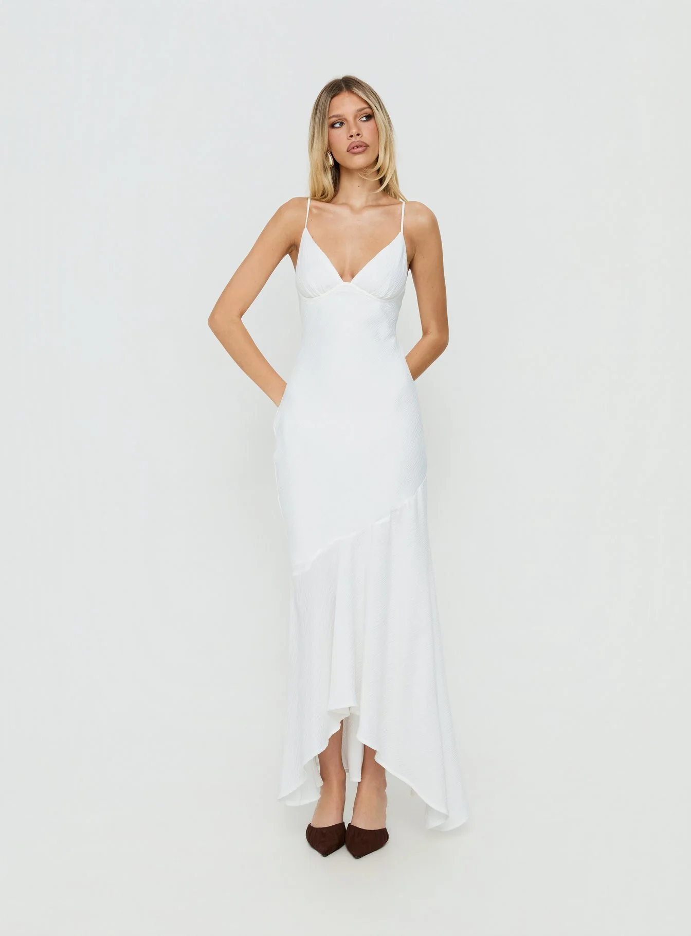 Makaia Balconette Maxi Dress White - Image 3
