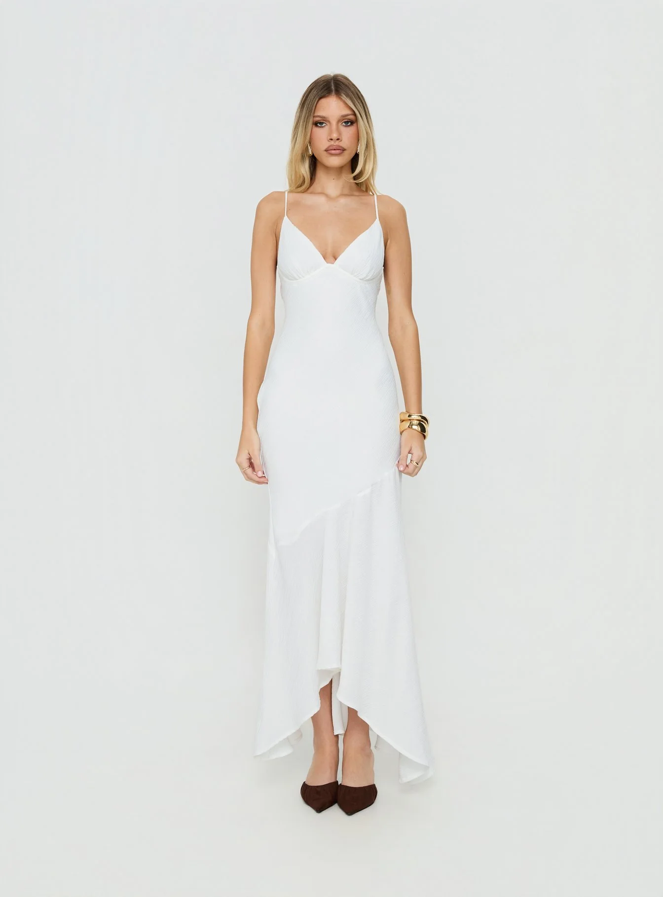 Makaia Balconette Maxi Dress White - Image 8