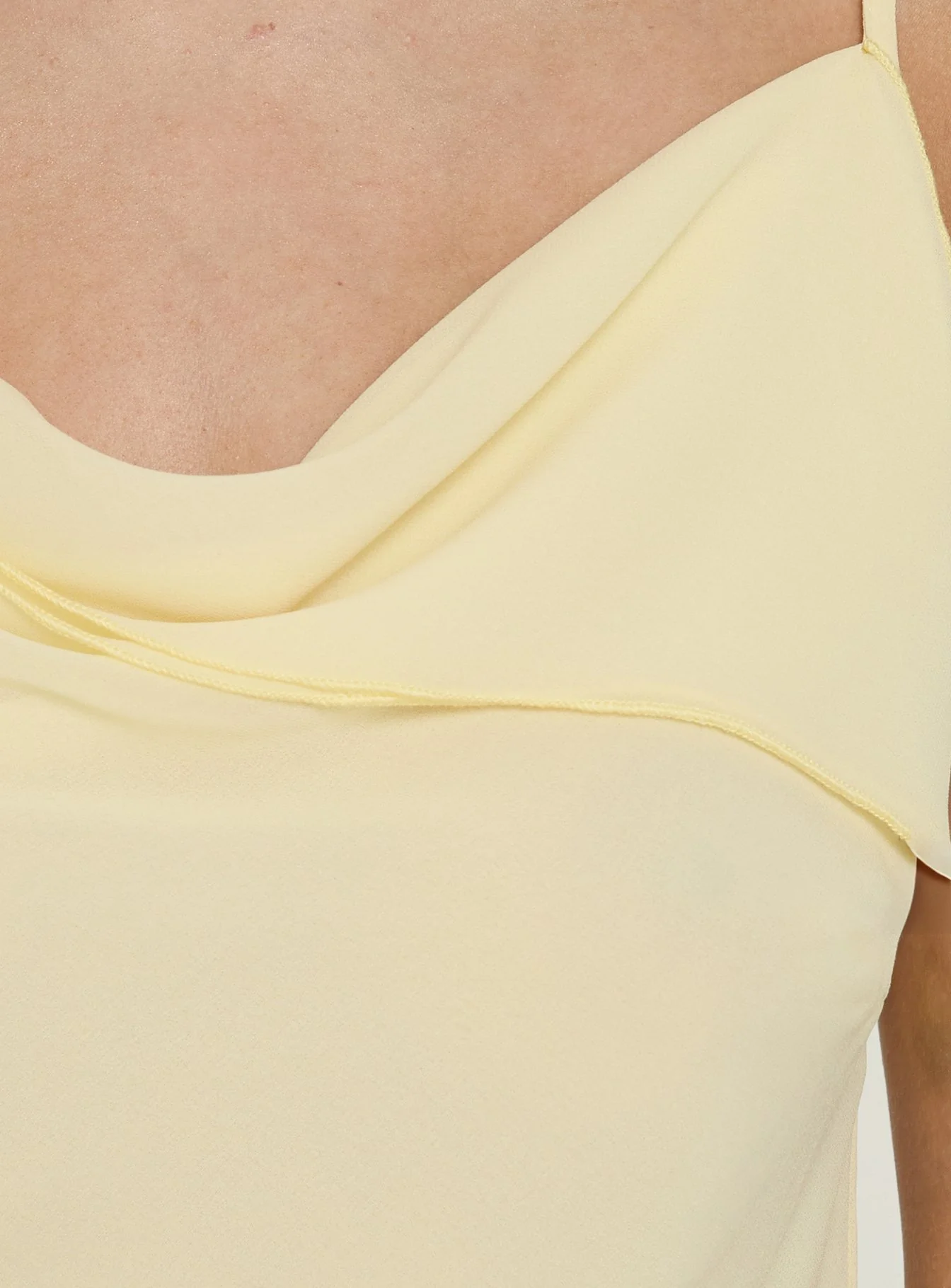 Malkah Tie Sleeve Foldover Top Yellow - Image 5