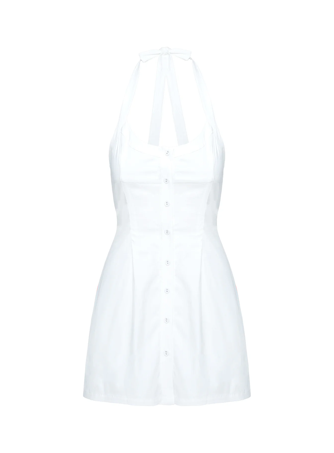 Mallorie Halter Mini Dress White - Image 8