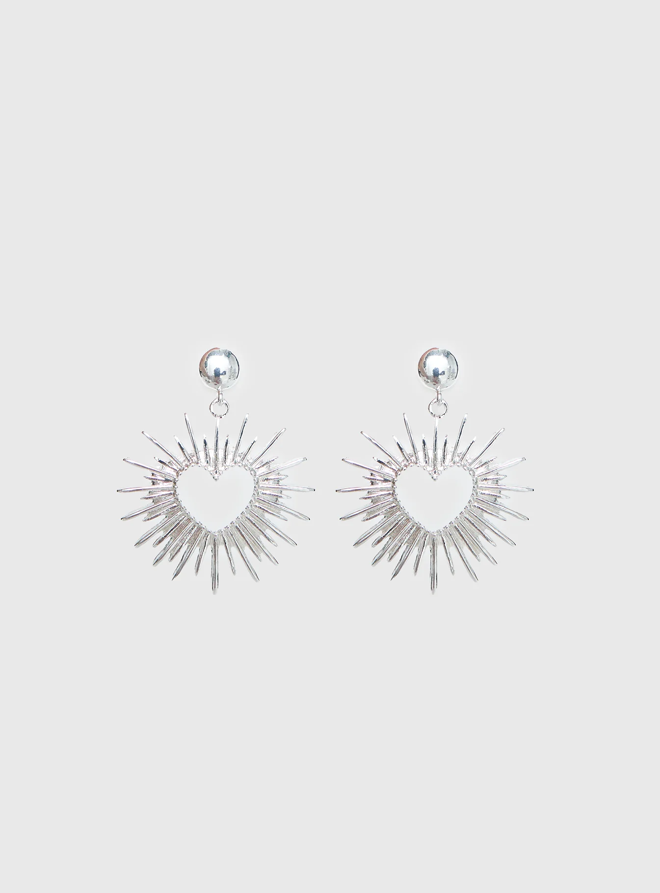 Manifest It Heart Earrings Silver - Image 2