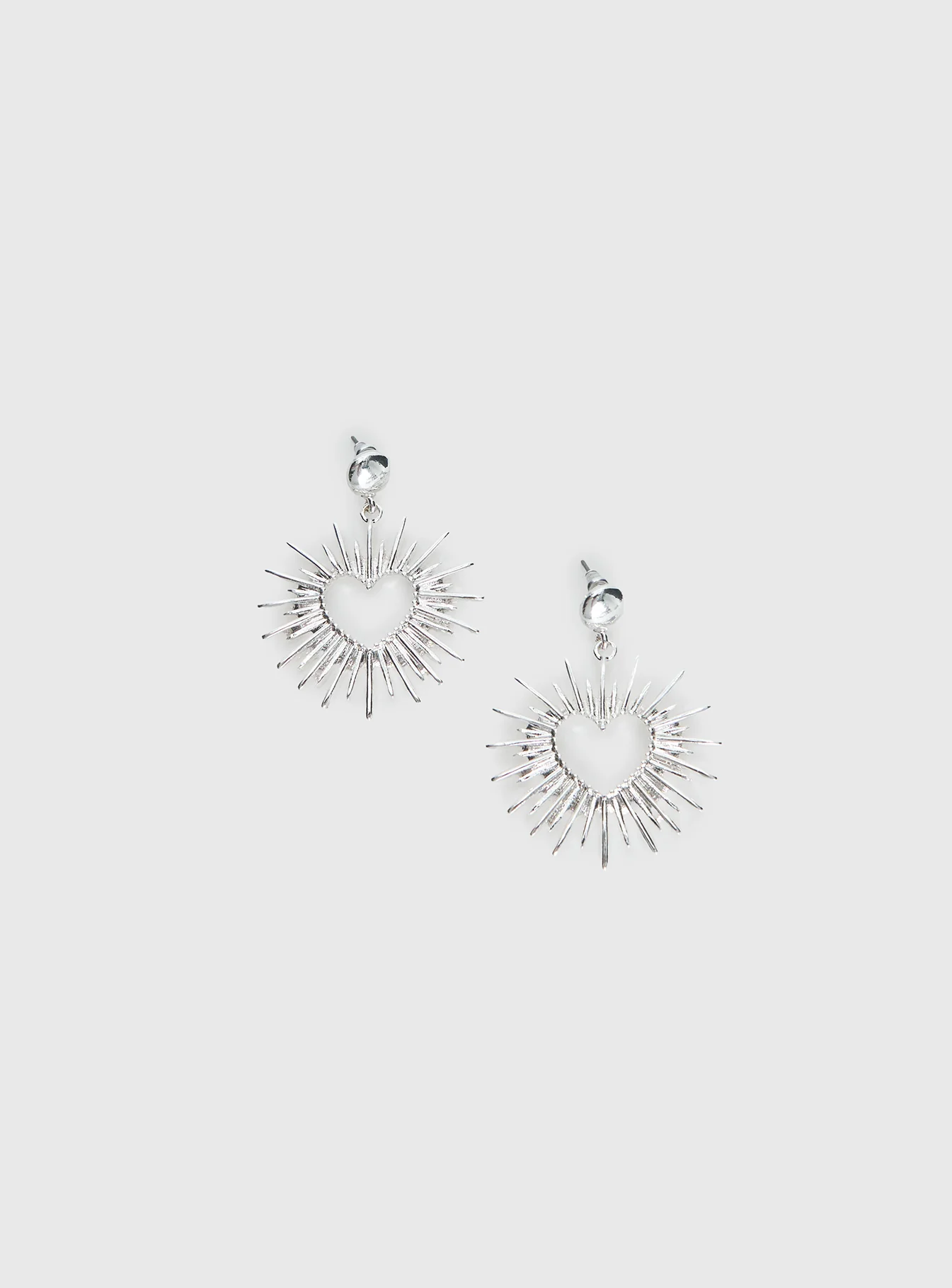Manifest It Heart Earrings Silver - Image 3