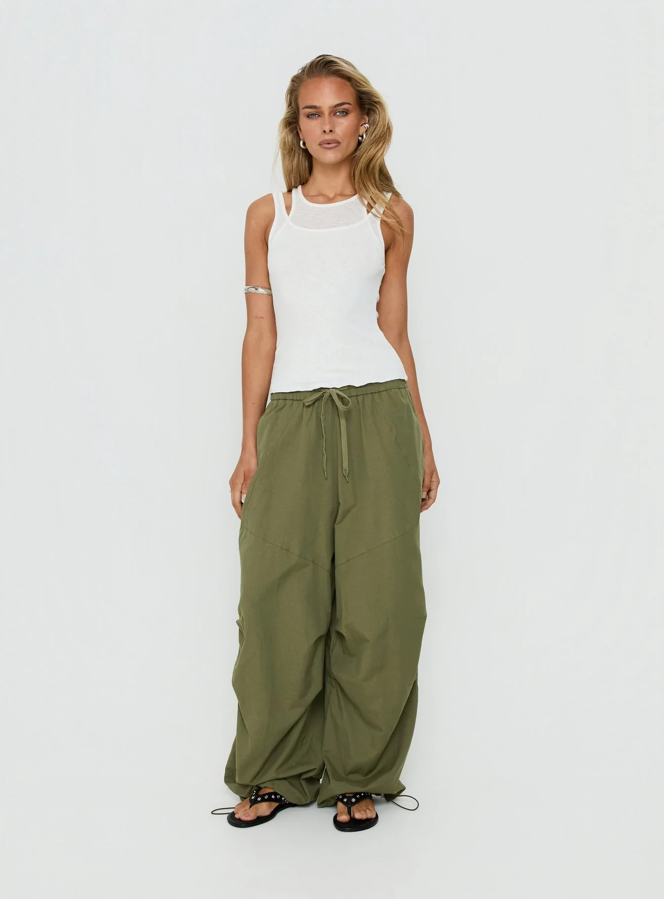 Mankind Baggy Cargo Pants Olive - Image 3