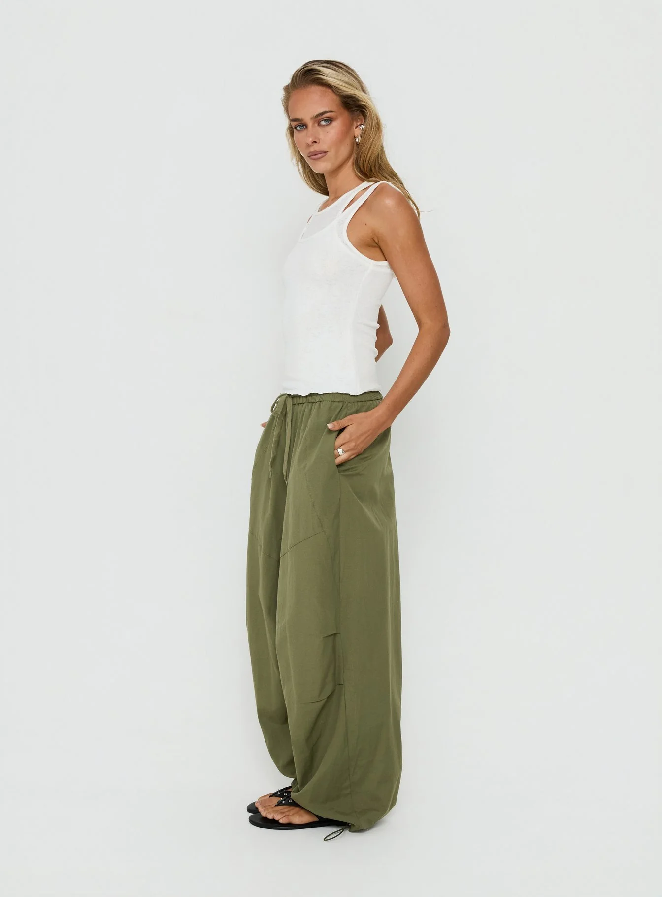 Mankind Baggy Cargo Pants Olive - Image 4