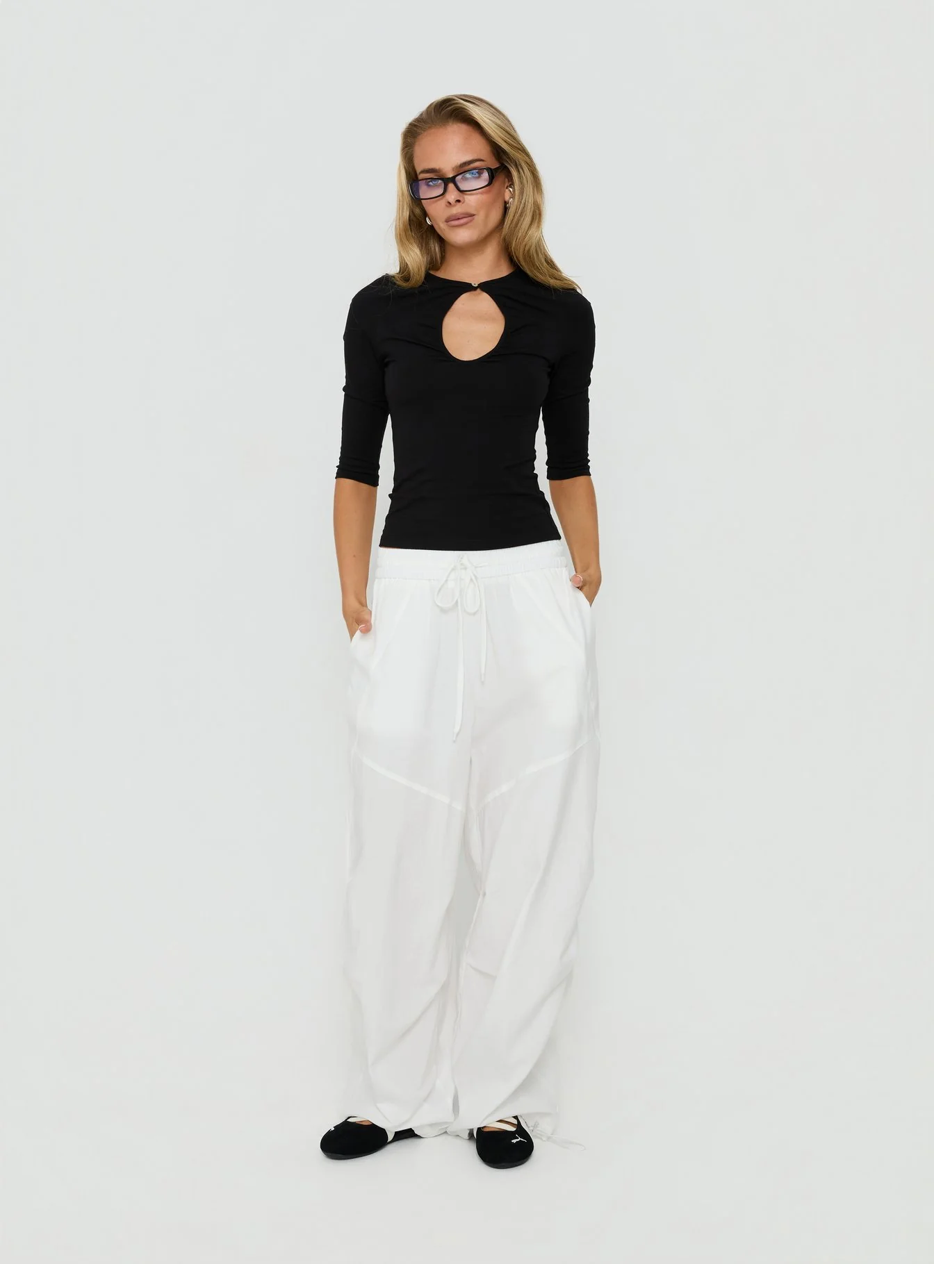 Mankind Baggy Cargo Pants White - Image 3