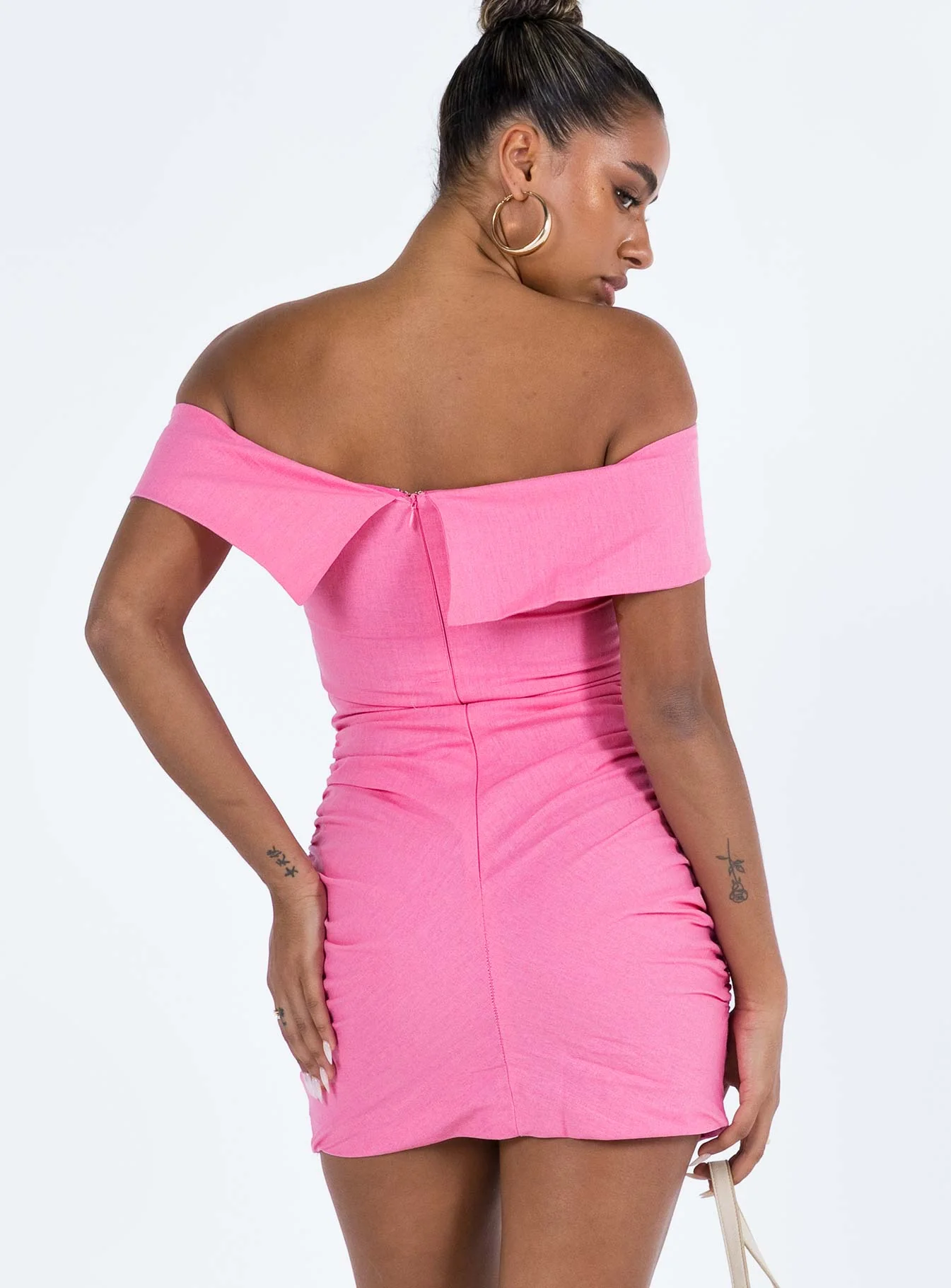 Marcia Mini Dress Pink - Image 5