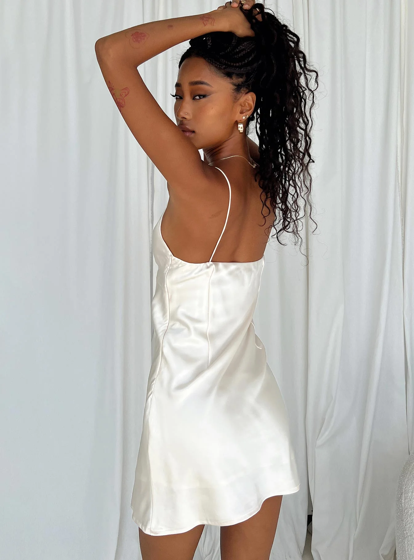 Marilyn Mini Dress Champagne - Image 4