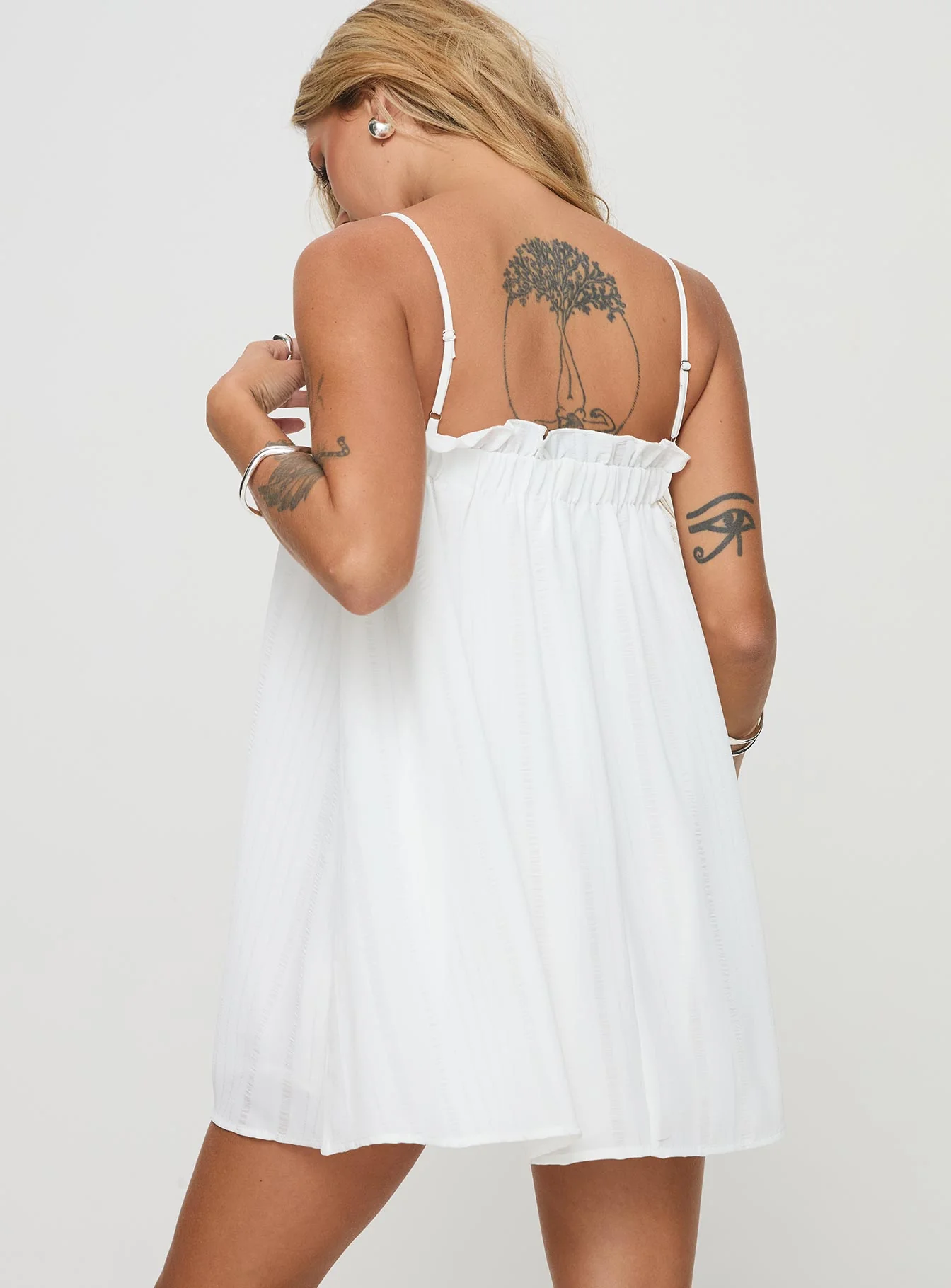 Marsaline Mini Dress White - Image 5