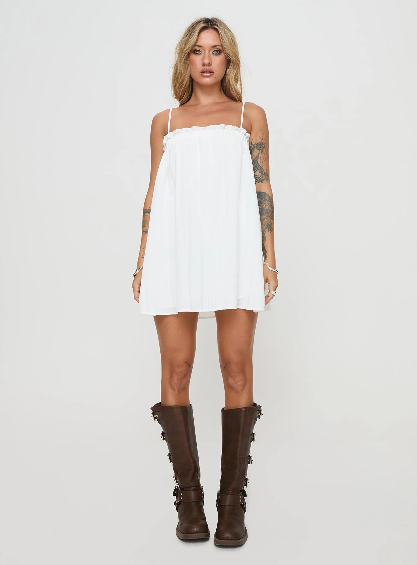 Marsaline Mini Dress White - Image 7
