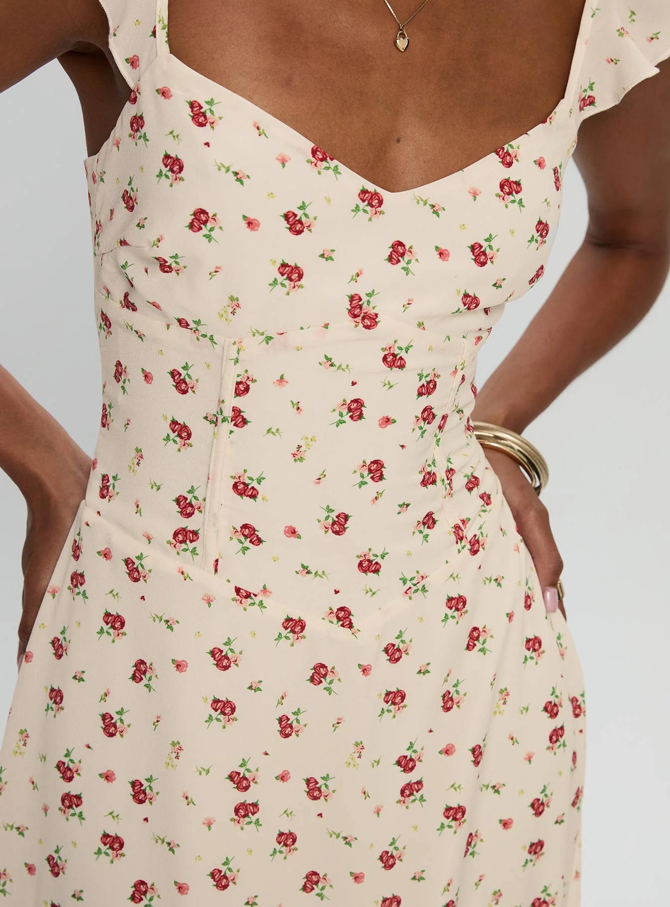Maryana Maxi Dress Cream / Multi - Image 6