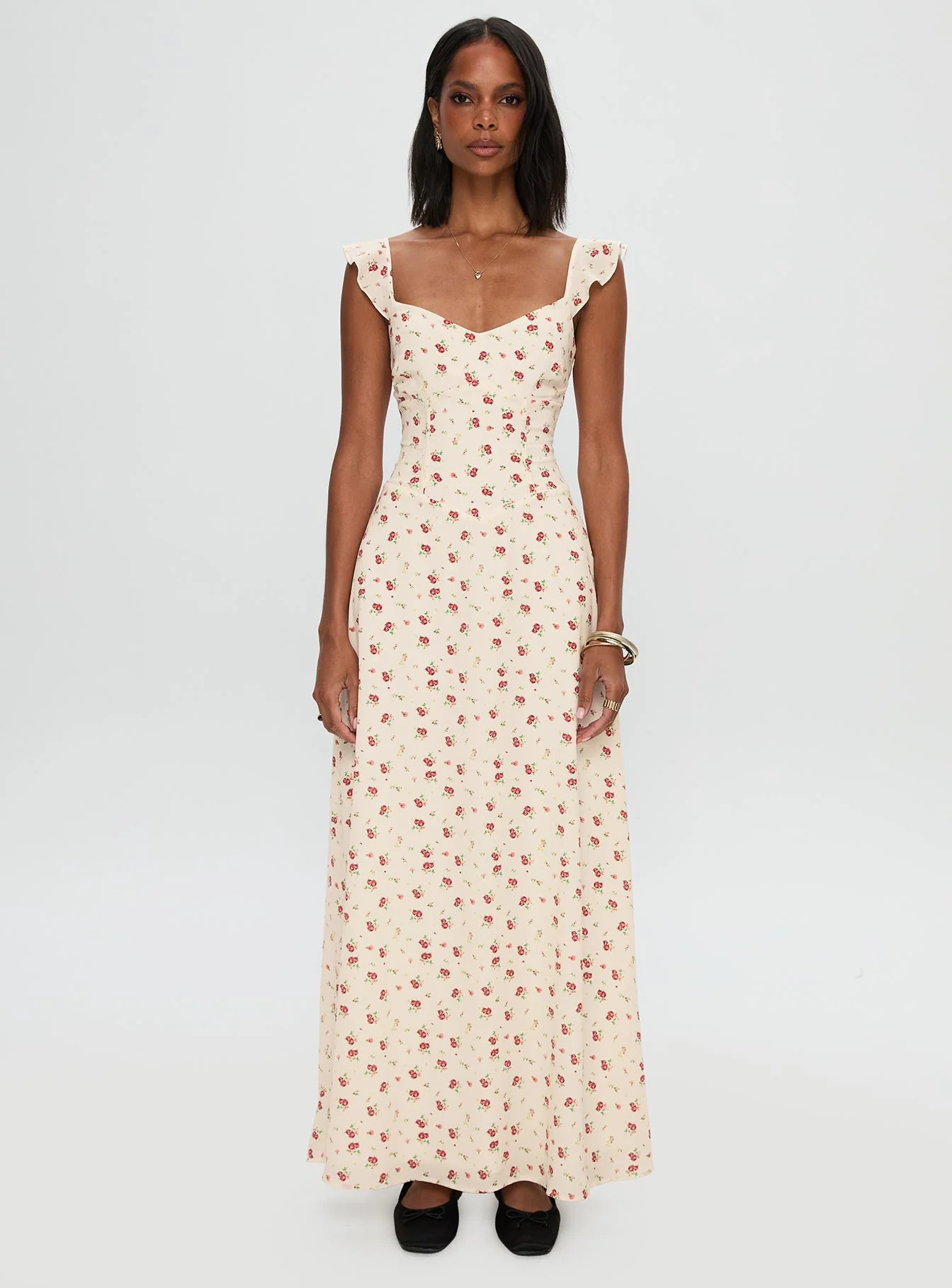 Maryana Maxi Dress Cream / Multi - Image 7