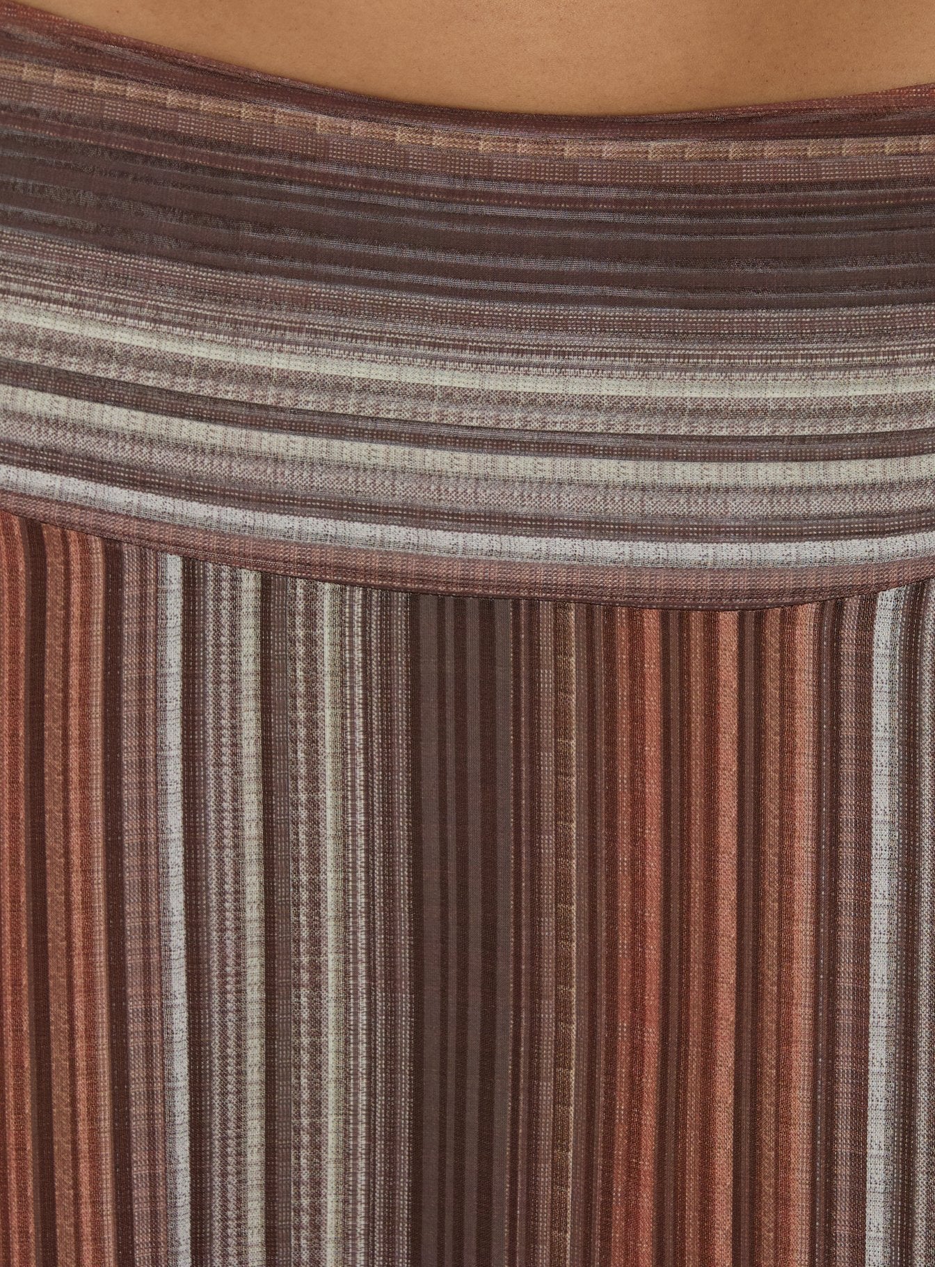 Massino Asymmetrical Midi Skirt Multi Stripe - Image 6