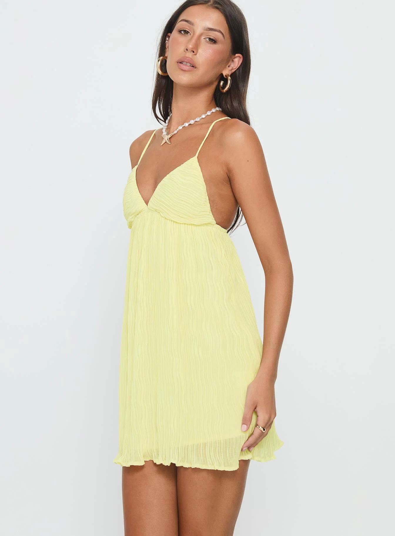 Matea Mini Dress Lemon - Image 4