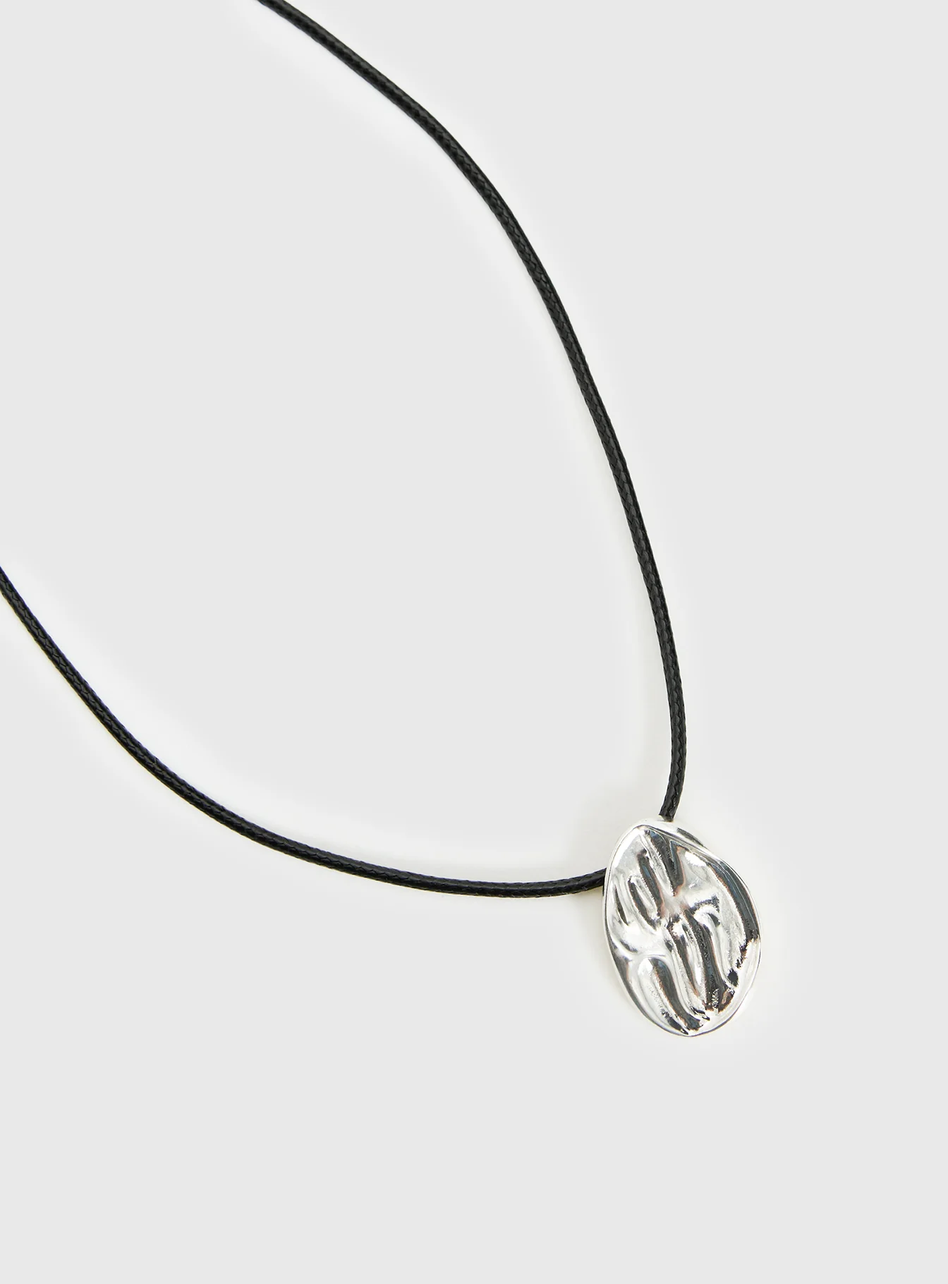 Mayve Cord Necklace Silver - Image 3