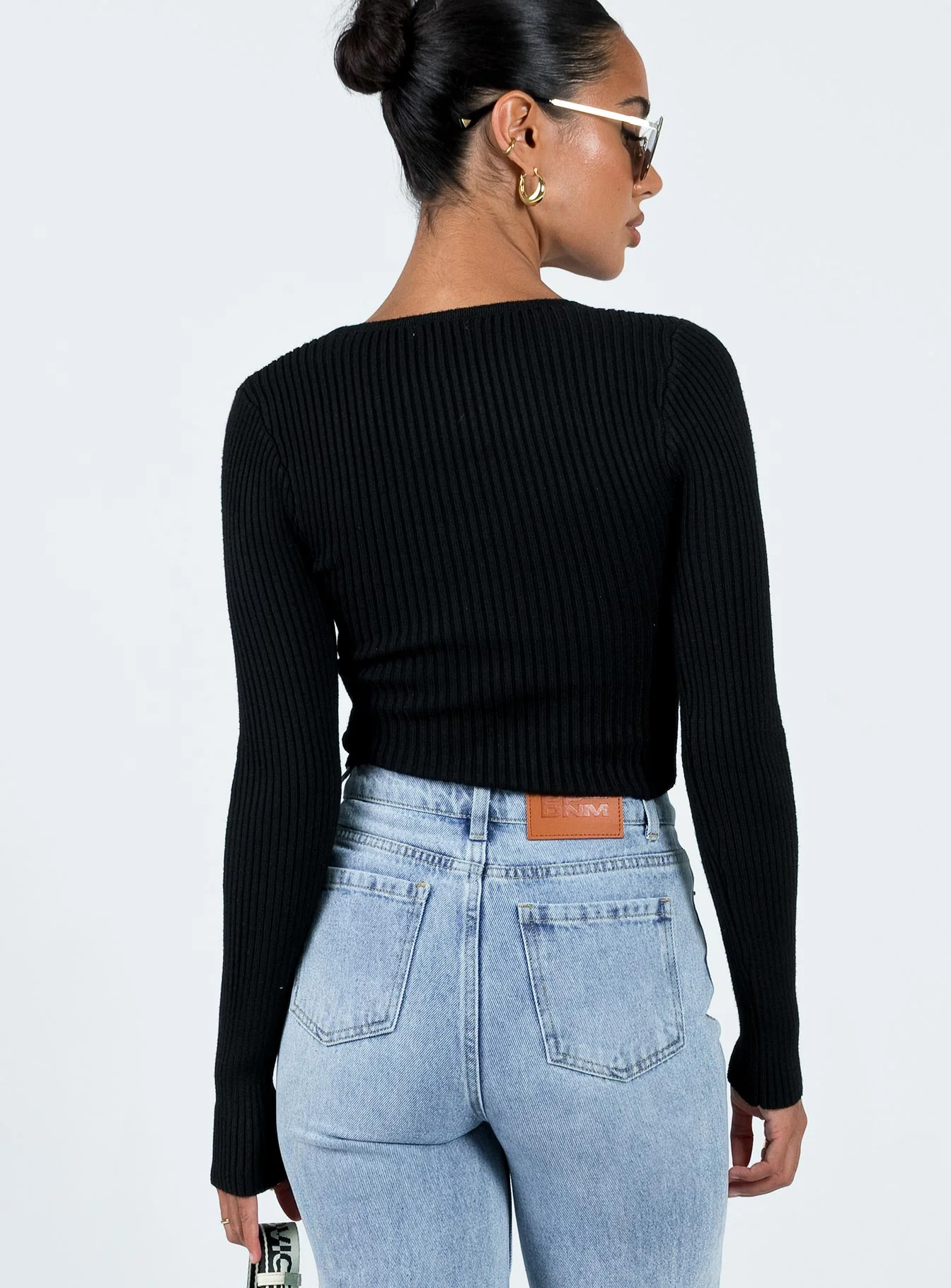 Meier Long Sleeve Top Black - Image 5