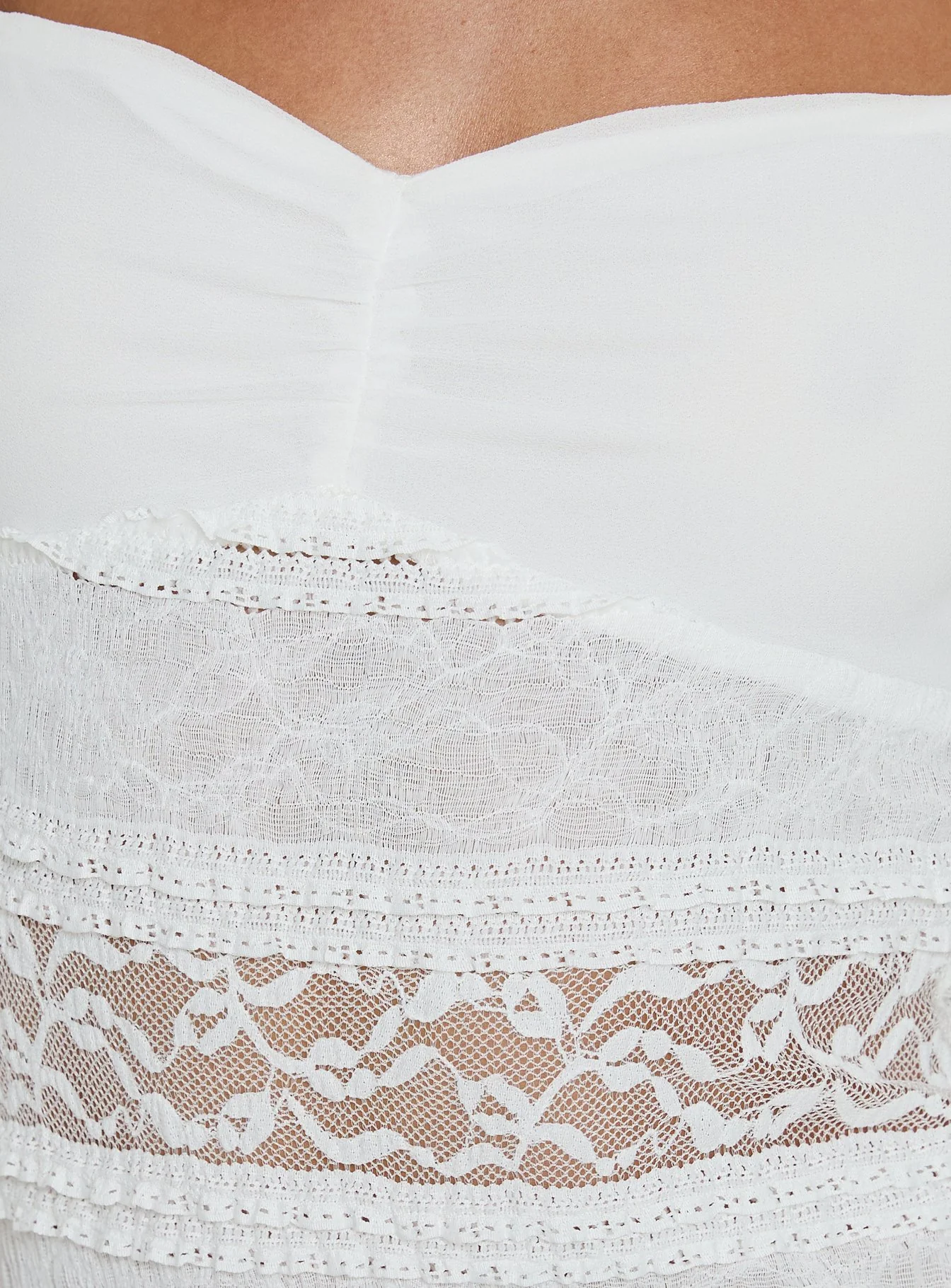 Memoria Lace Mini Dress White - Image 6