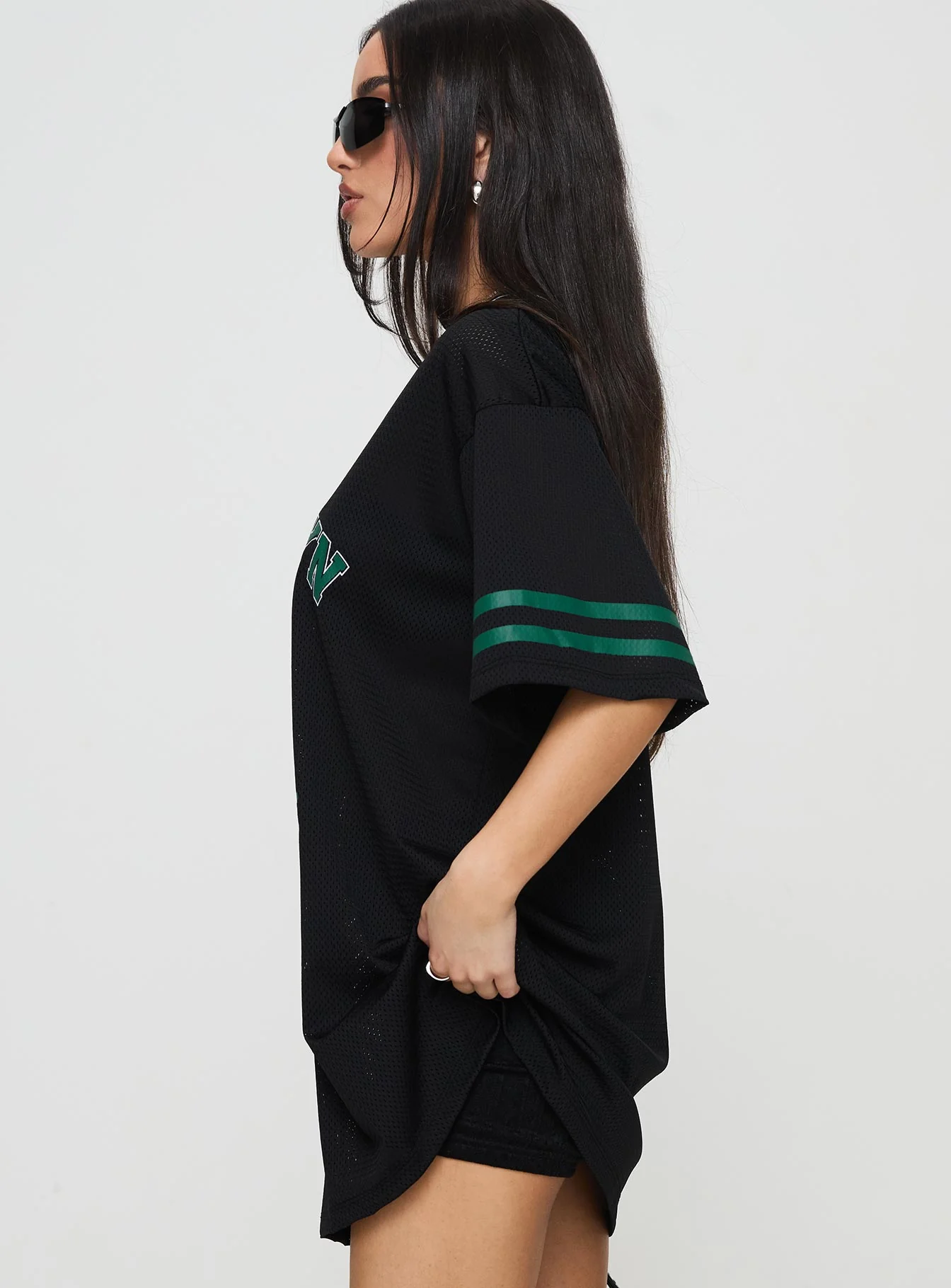 Michail Jersey Mini Dress Green - Image 4