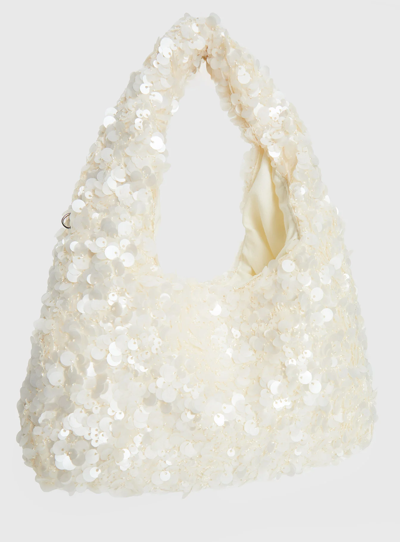 Midnights Sequin Shoulder Bag White - Image 5