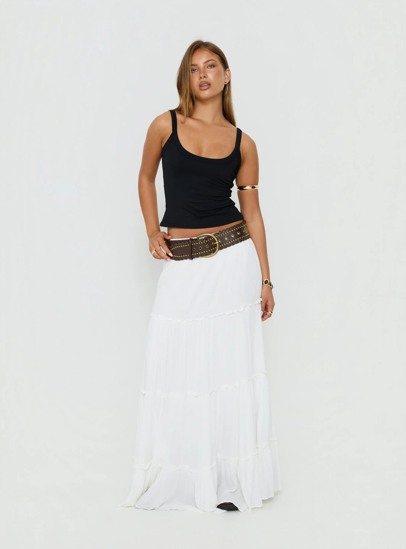 Miriah Maxi Skirt White Petite - Image 2