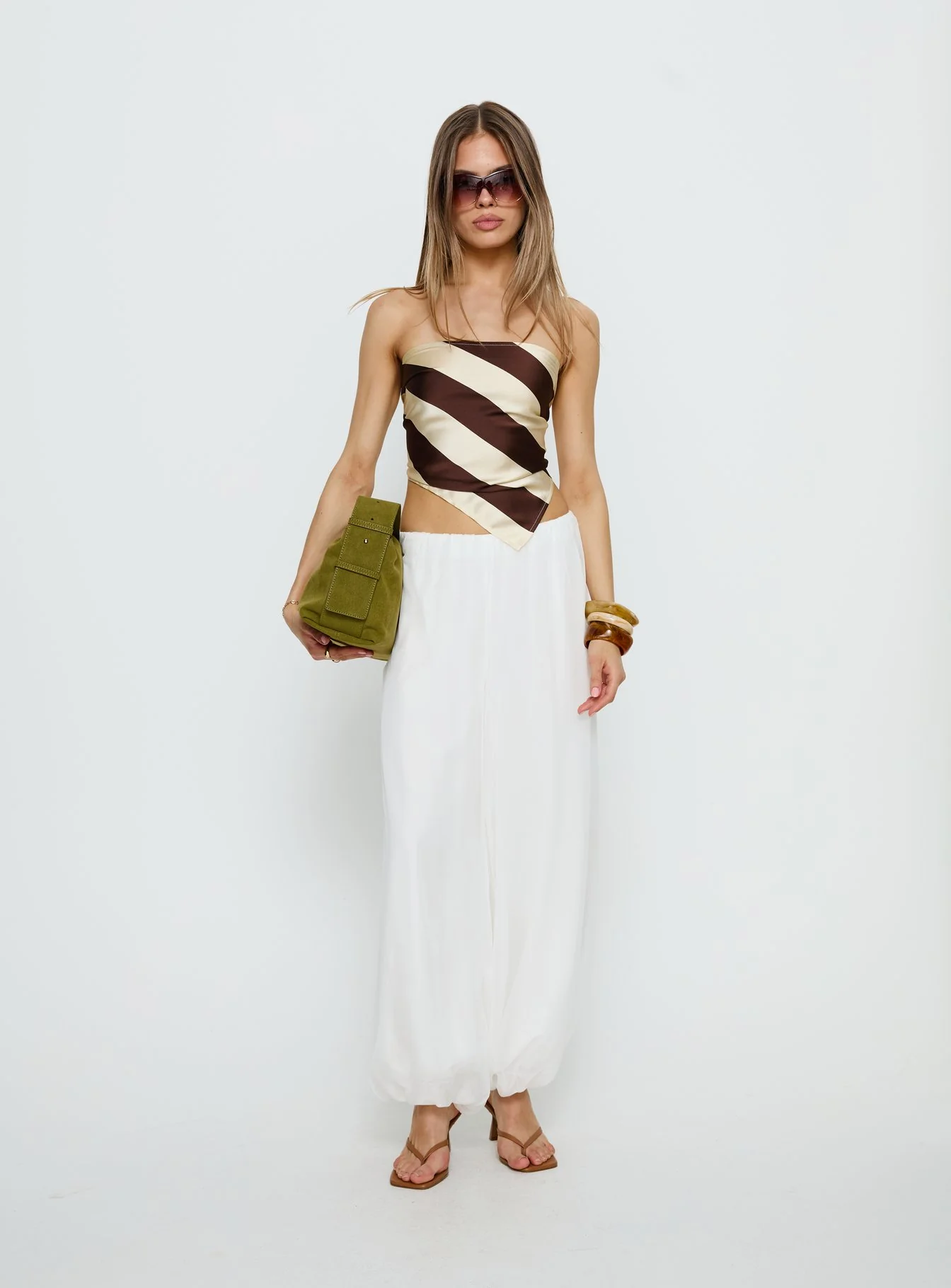 Mirosa Balloon Leg Pants White - Image 3