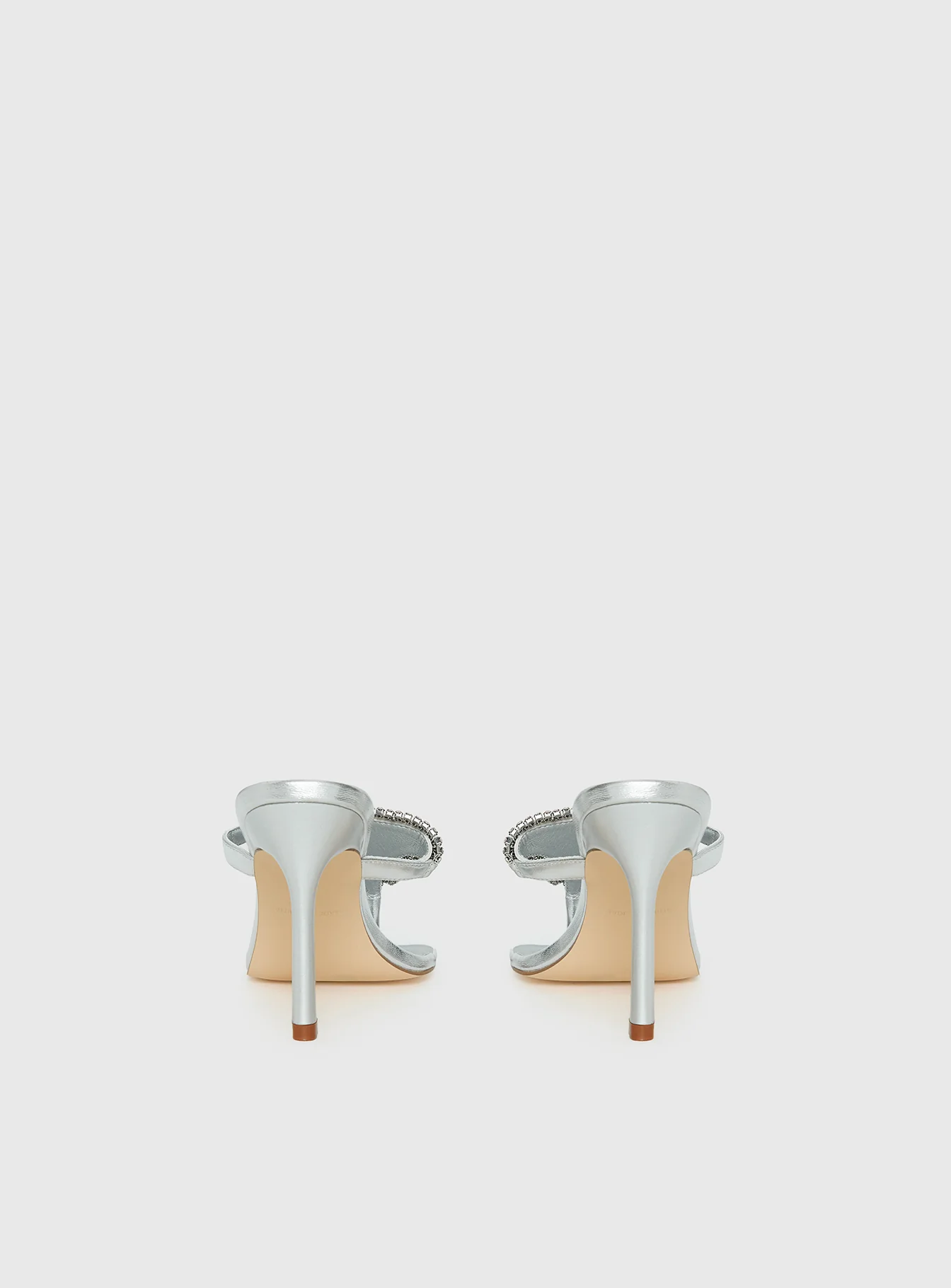 Miss You More Glitter Mesh Heels Silver - Image 5