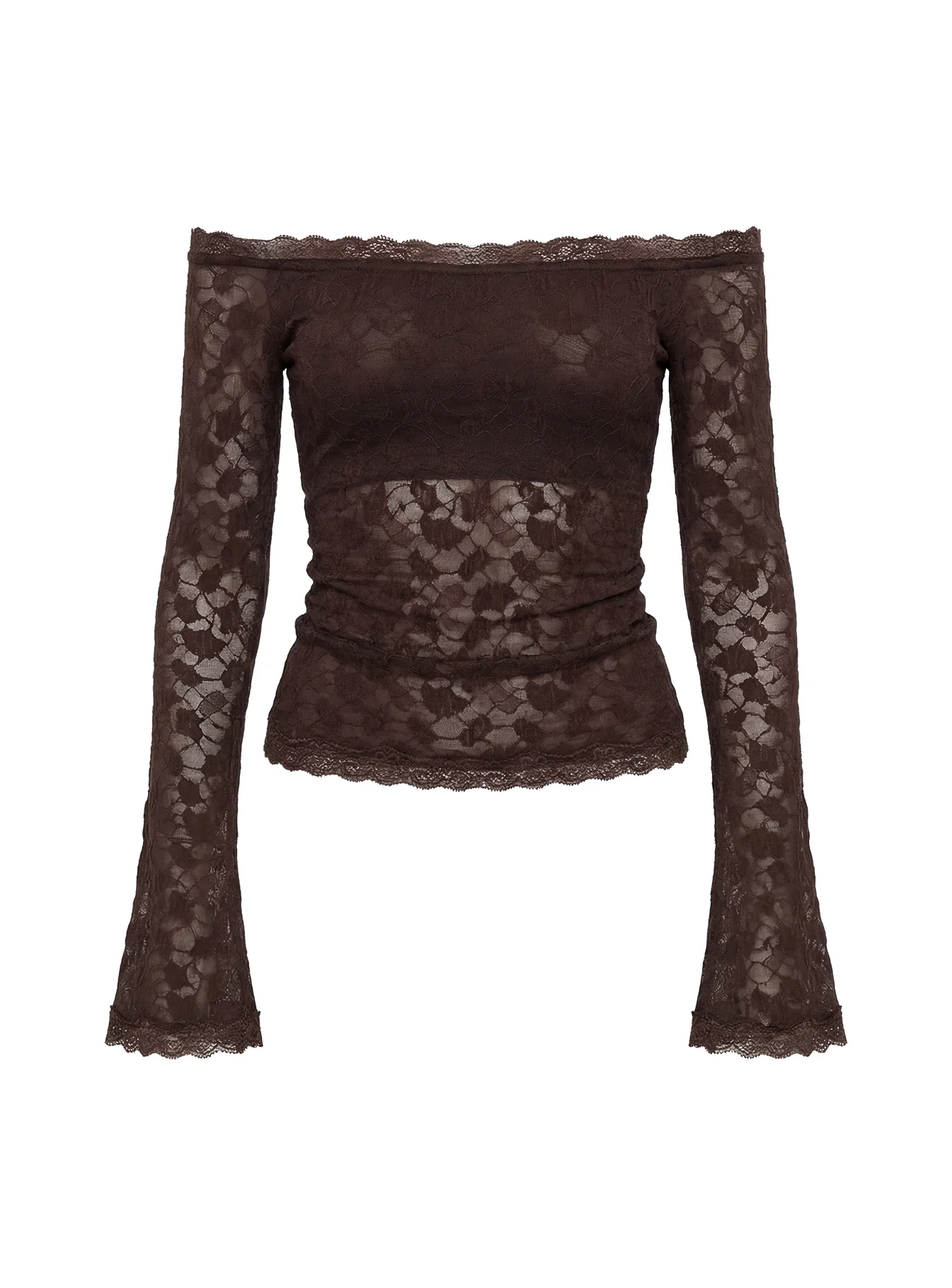 Mochapella Off The Shoulder Top Brown - Image 11