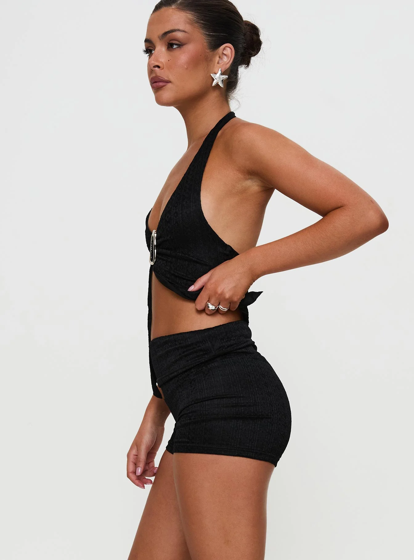 Moderna Lace Shorts Black - Image 4