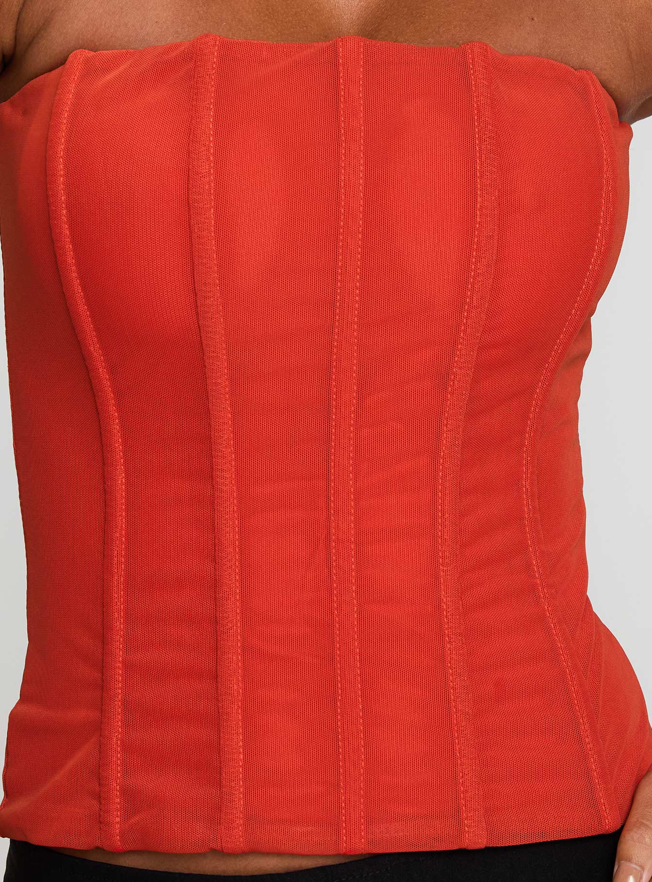 Moneypenny Strapless Top Orange - Image 6
