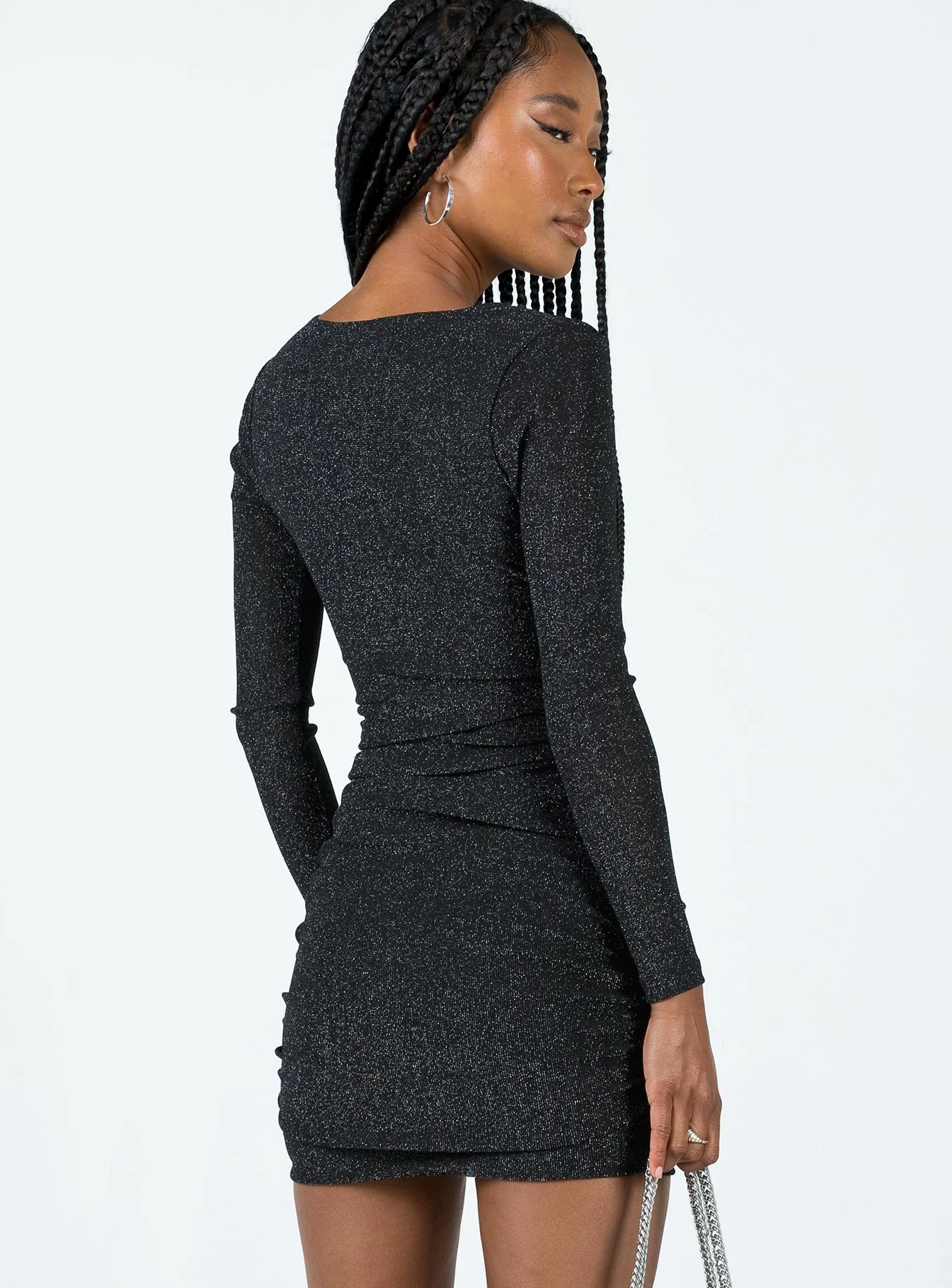 Monika Long Sleeve Mini Dress Black - Image 5