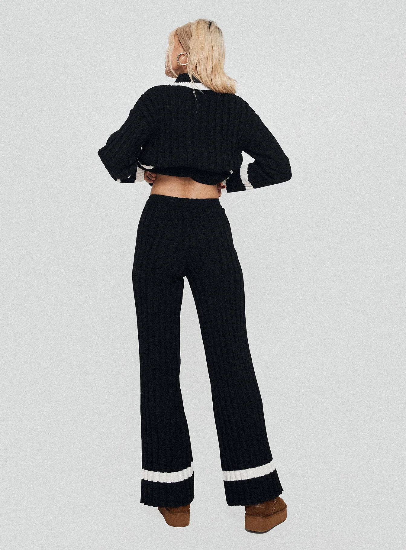 Montenegro Knit Pants Black / Cream - Image 5