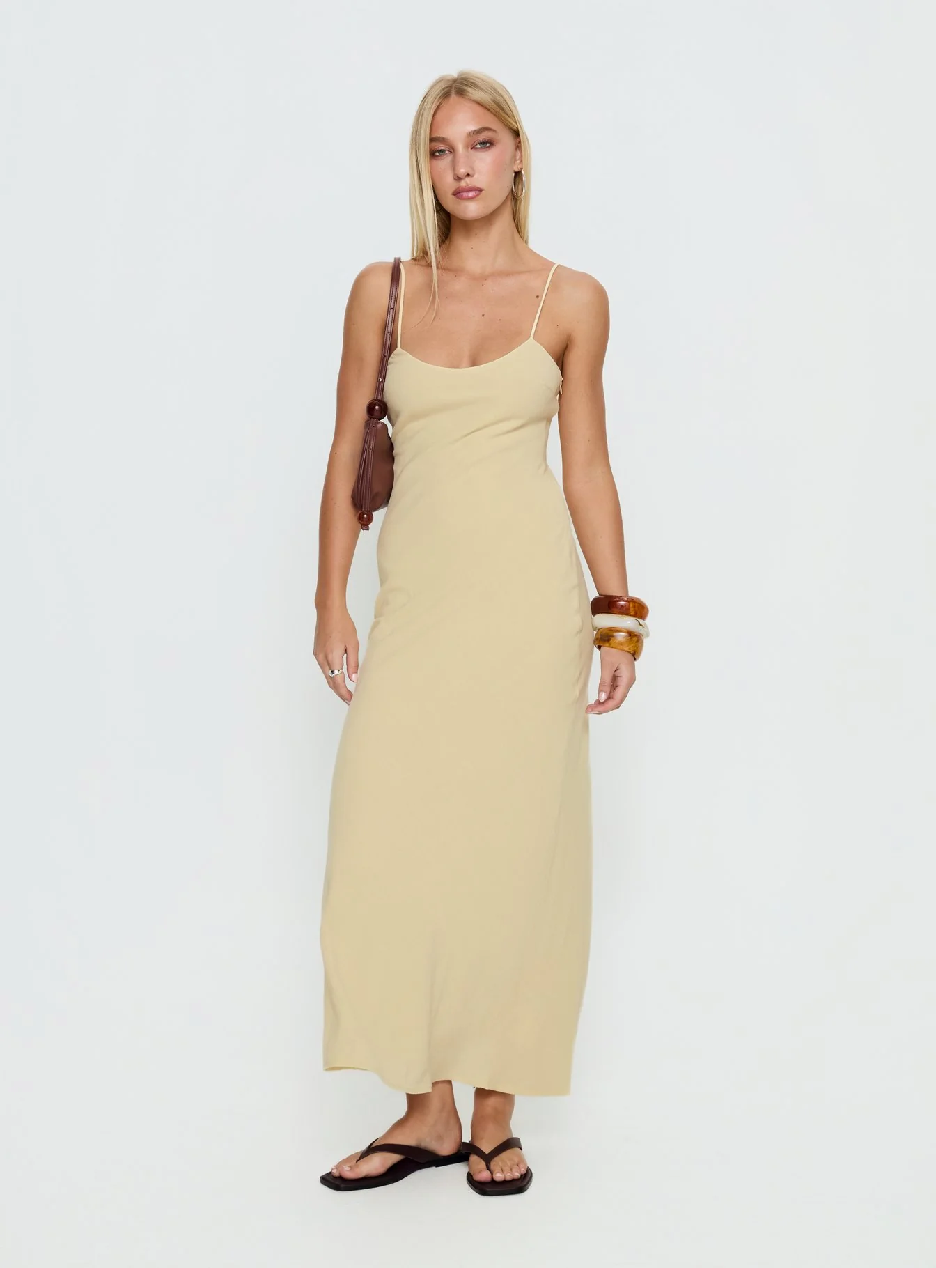Montie Scoop Maxi Dress Lemon - Image 2