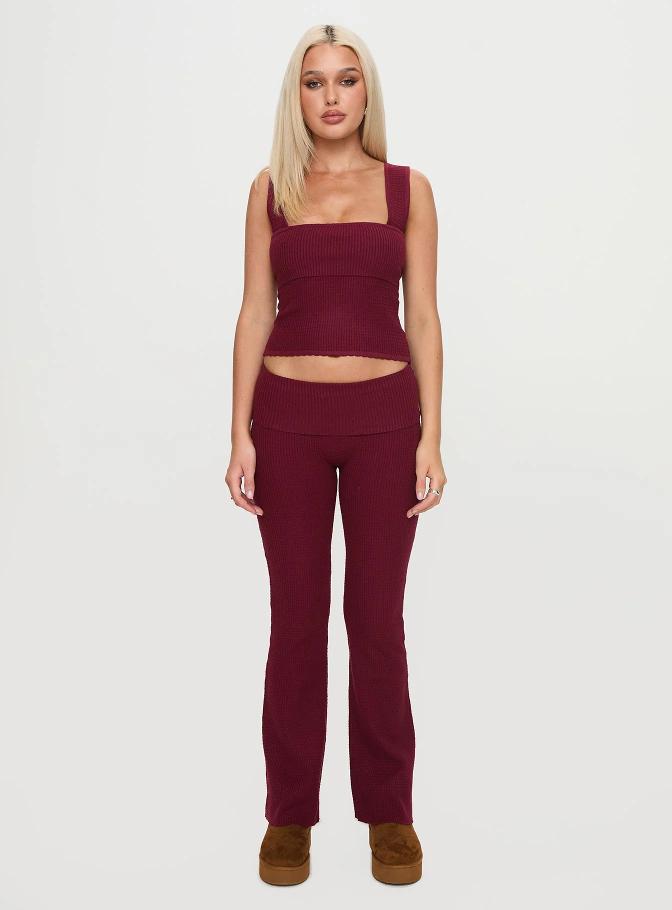 Mooring Square Neck Top Maroon - Image 7