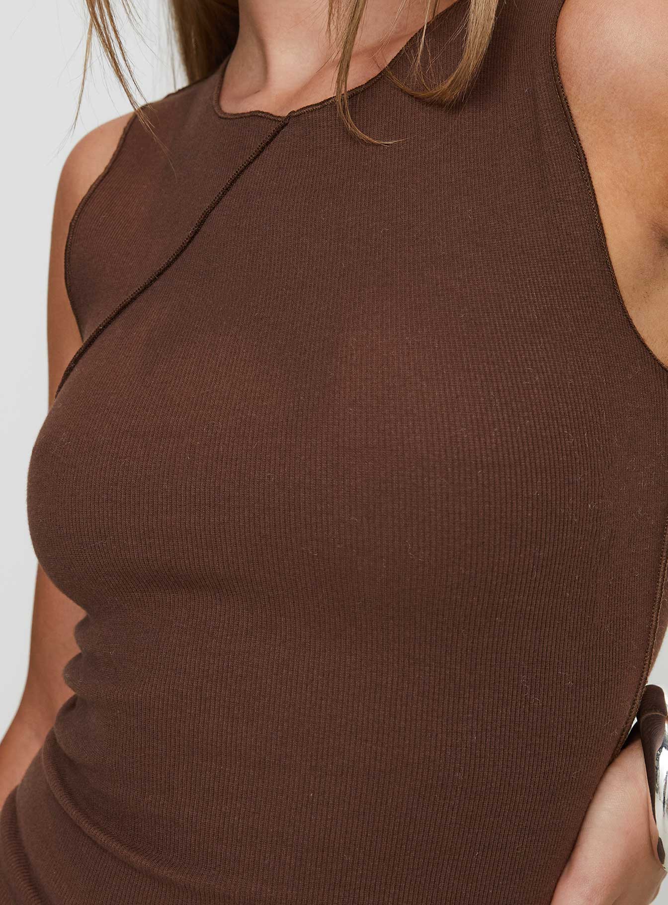 Morganah Aysmmetrical Top Brown - Image 6