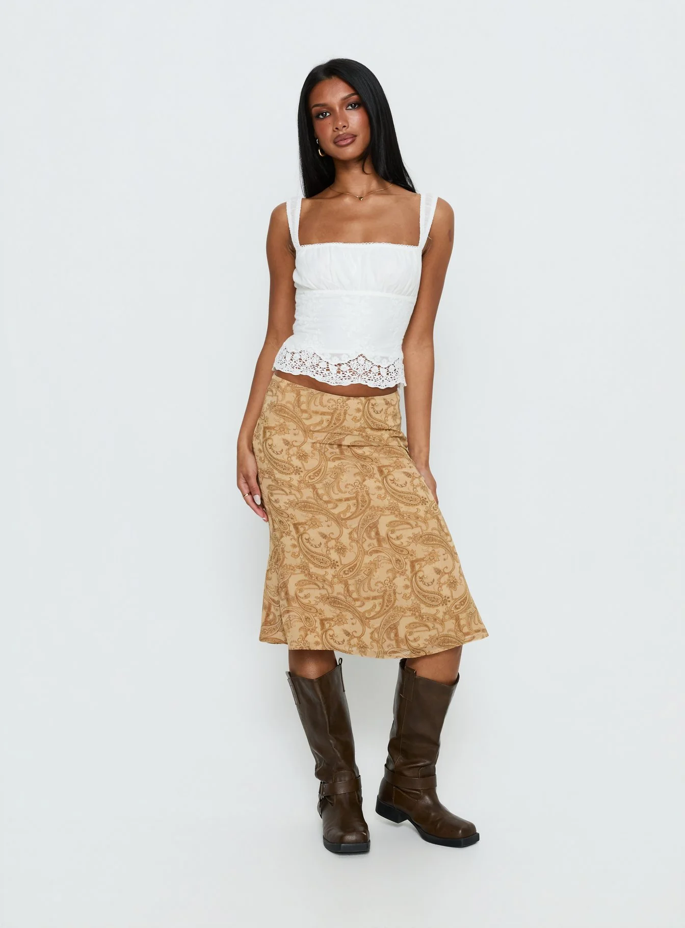 Moses Midi Skirt Paisley - Image 2