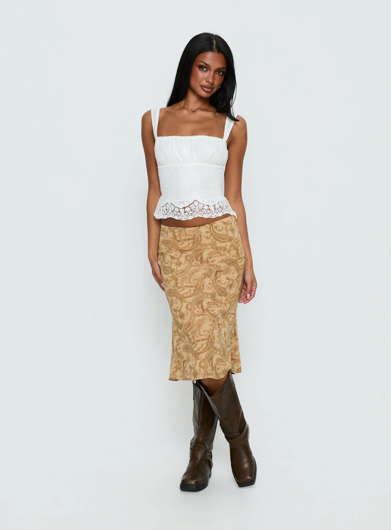 Moses Midi Skirt Paisley - Image 3