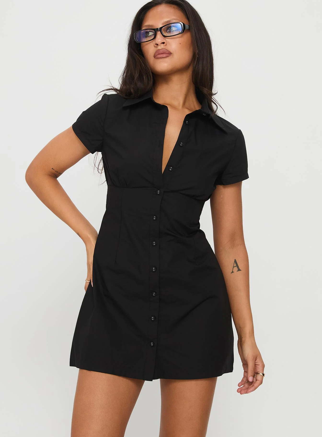 Motley Mini Dress Black - Image 2