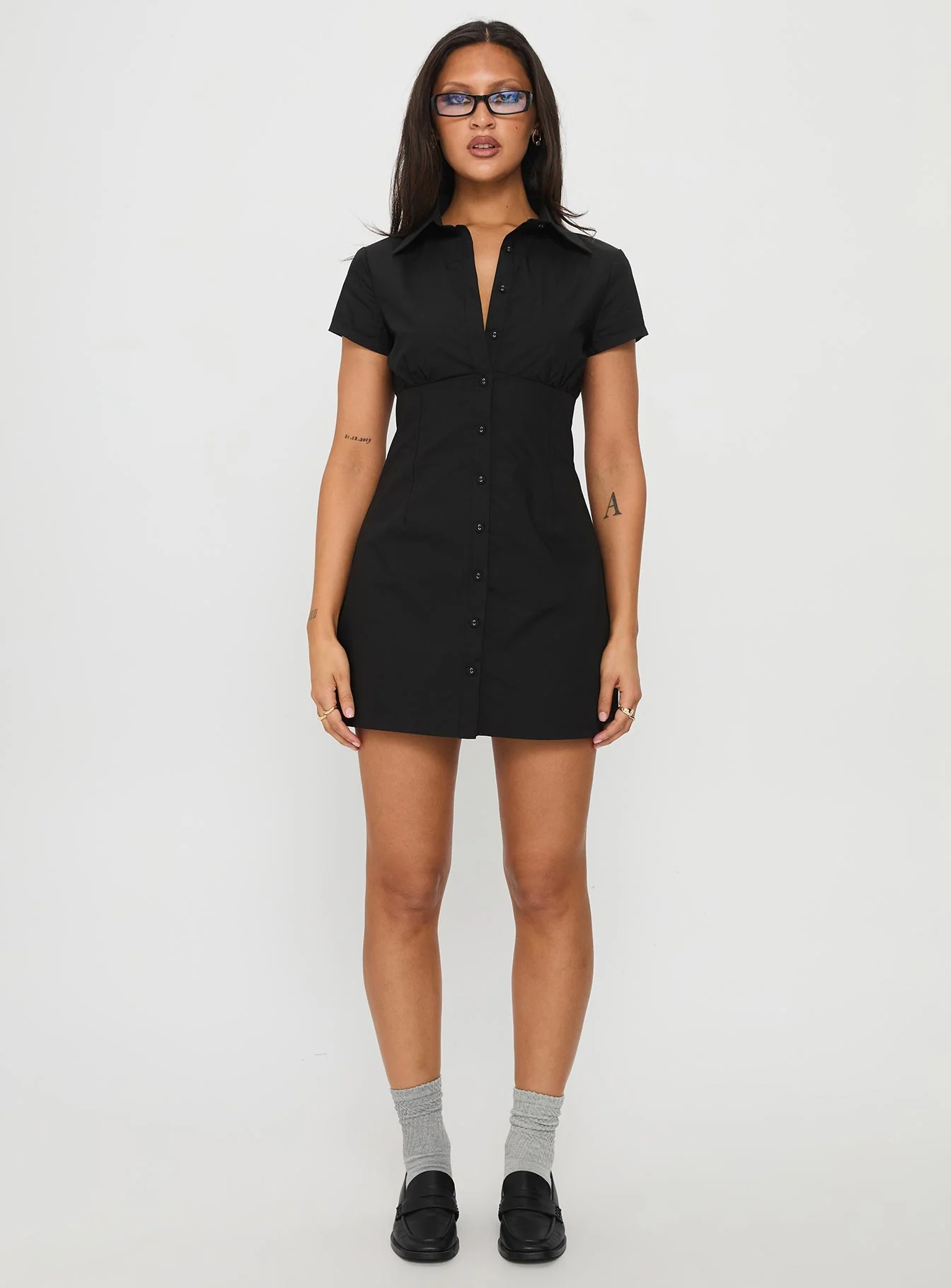 Motley Mini Dress Black - Image 7