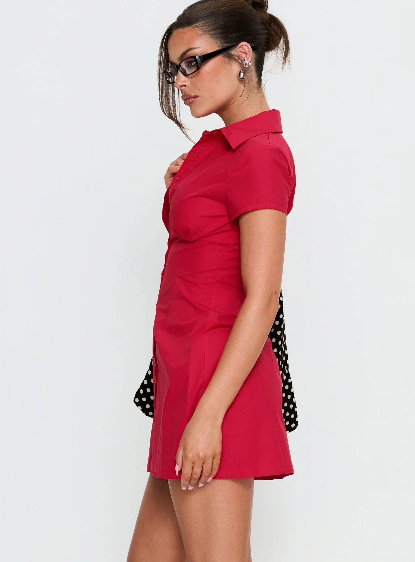 Motley Mini Dress Red - Image 3